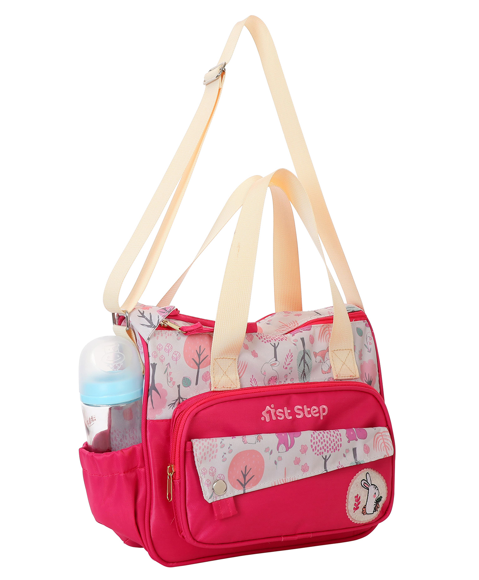 1st Step Smart And Multi-Functional Diaper Bag Diaper Bag (Pink)-picture-27