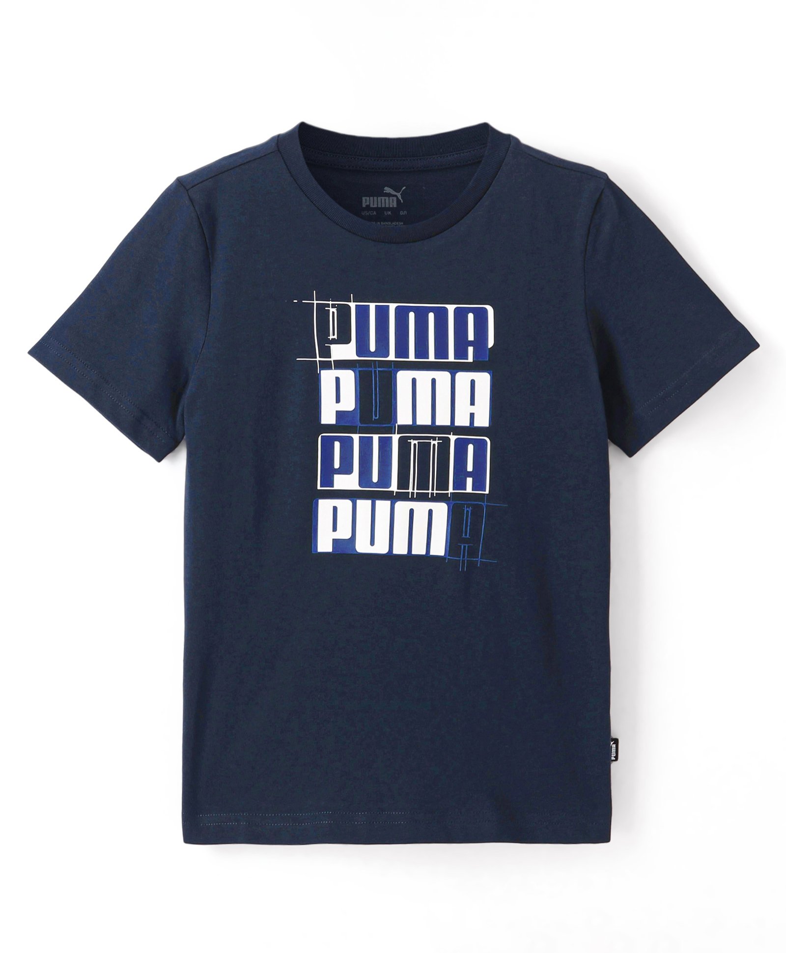 PUMA Cotton Knit Half Sleeves Solid T- Shirt - Club Navy-picture-32