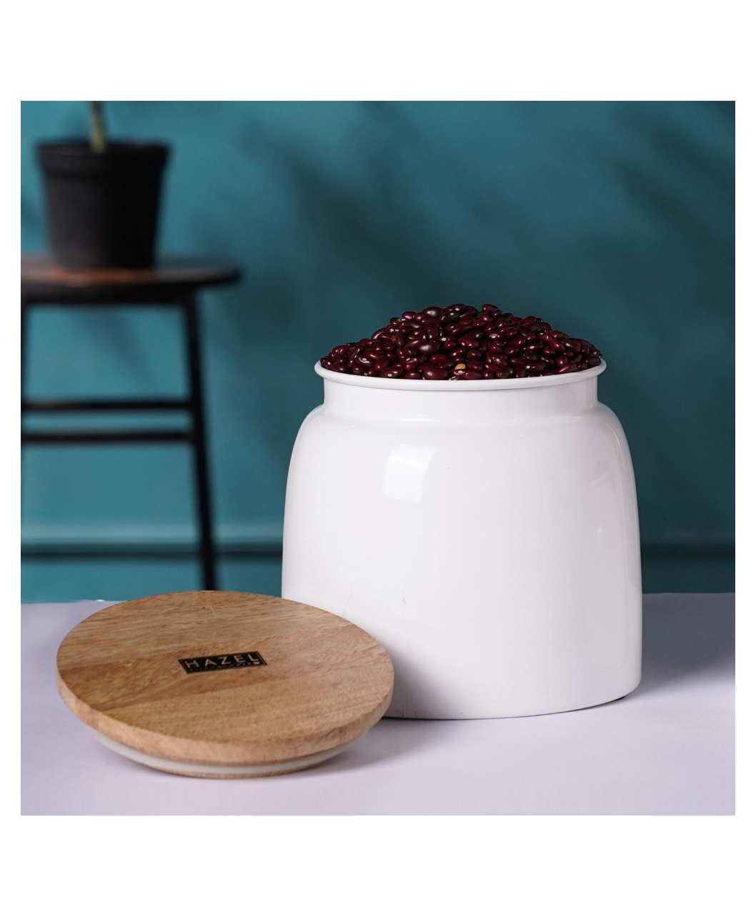 HAZEL Storage Container for Kitchen Air Tight Container for Storage with Lid, 2450 ml, White-picture-5