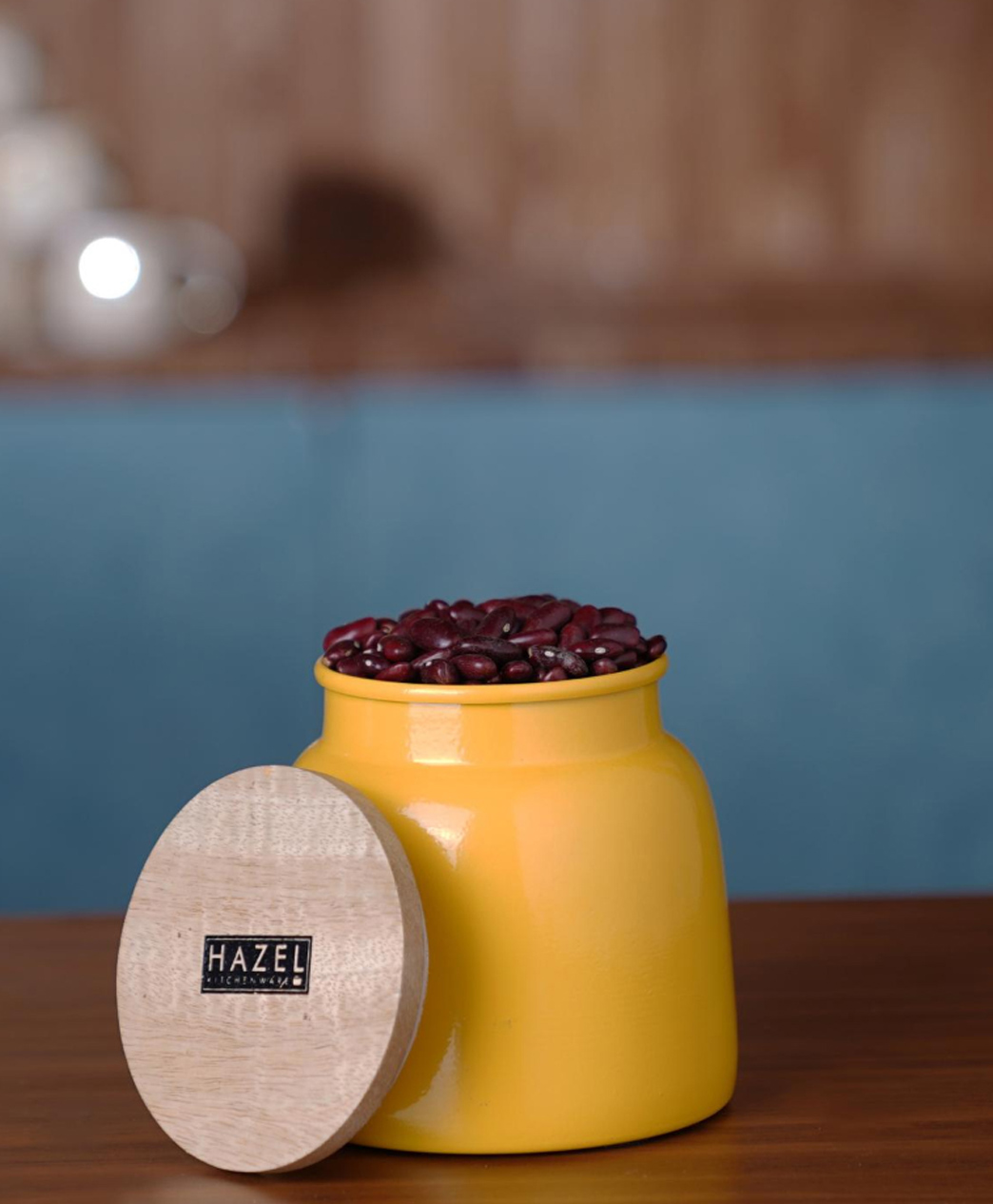 HAZEL Storage Container for Kitchen Air Tight Container for Storage with Lid, 750 ml, Yellow-picture-24