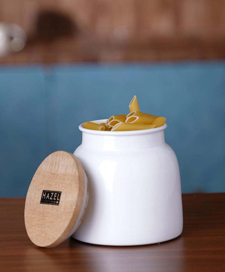 HAZEL Storage Container for Kitchen Air Tight Container for Storage with Lid, 750 ml, White-picture-13