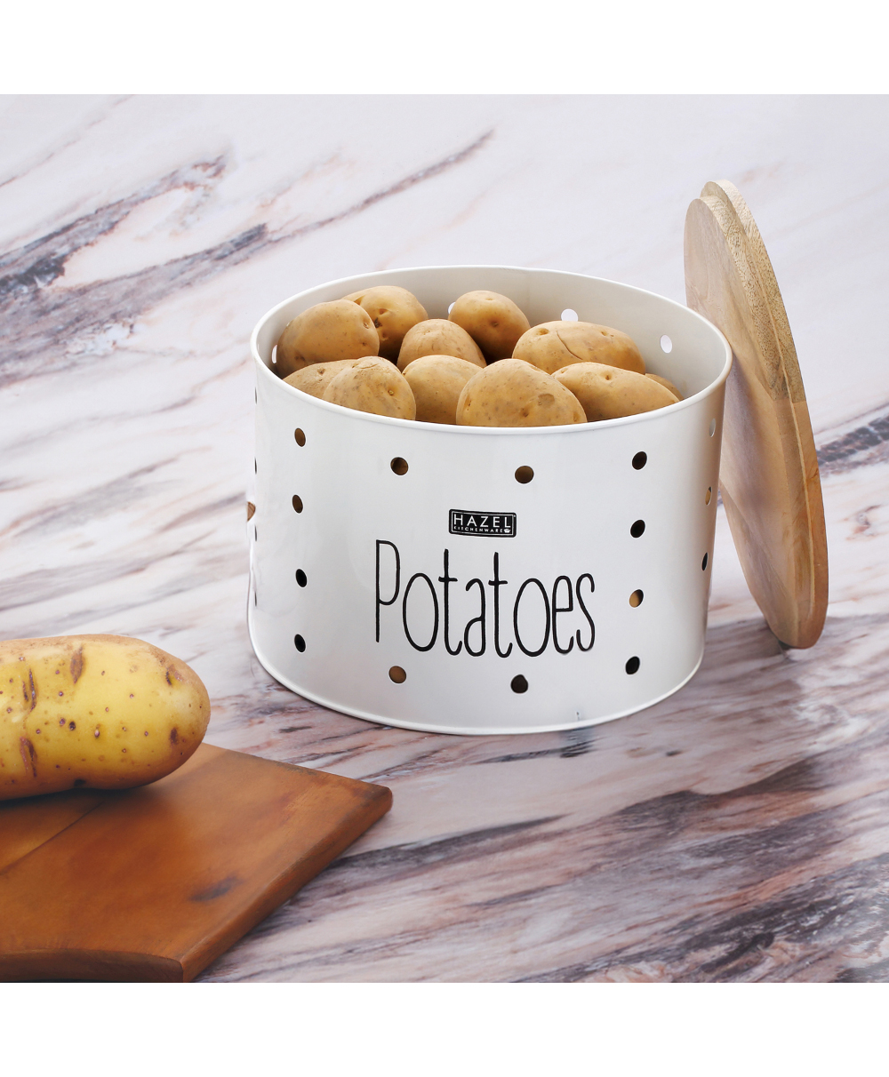 HAZEL Potato Containers for Kitchen Potato Storage Containers, White, Store up to 4 Kg-picture-39