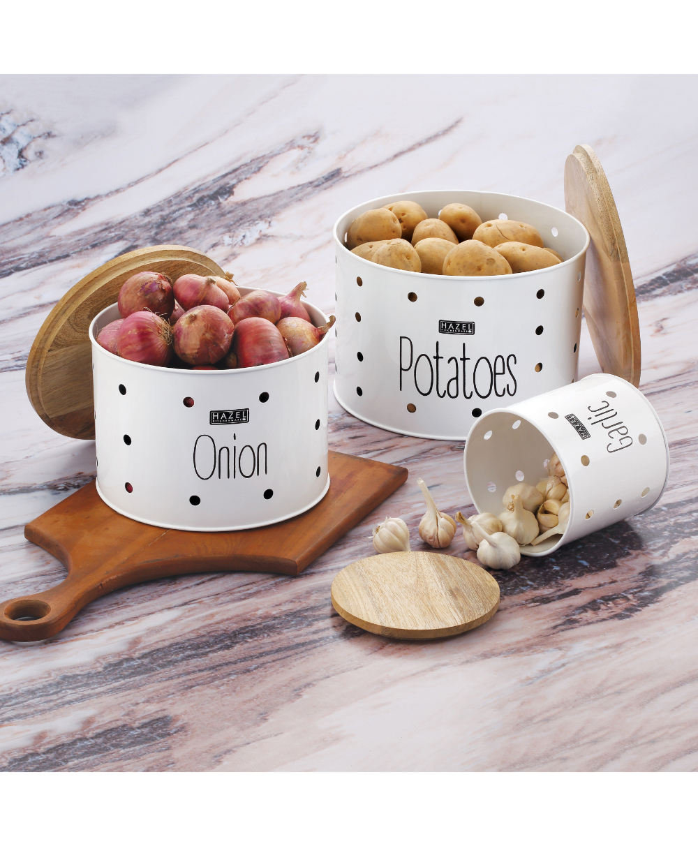 HAZEL Garlic Potato Onion Storage Container Potato Onion Garlic Storage Container, Set of 3-picture-32