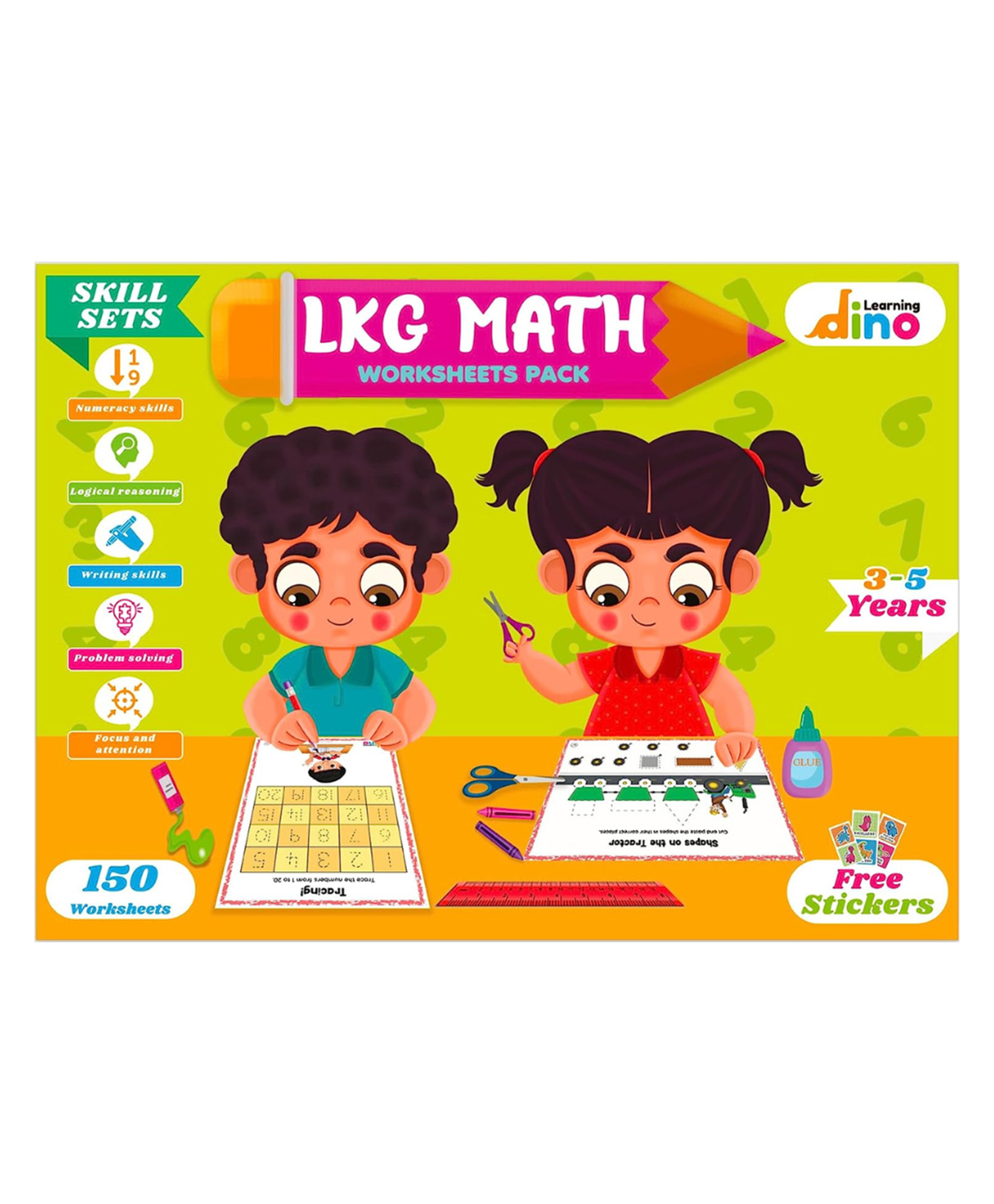 Learning Dino LKG Math Practice Worksheets Pack - English-image-41