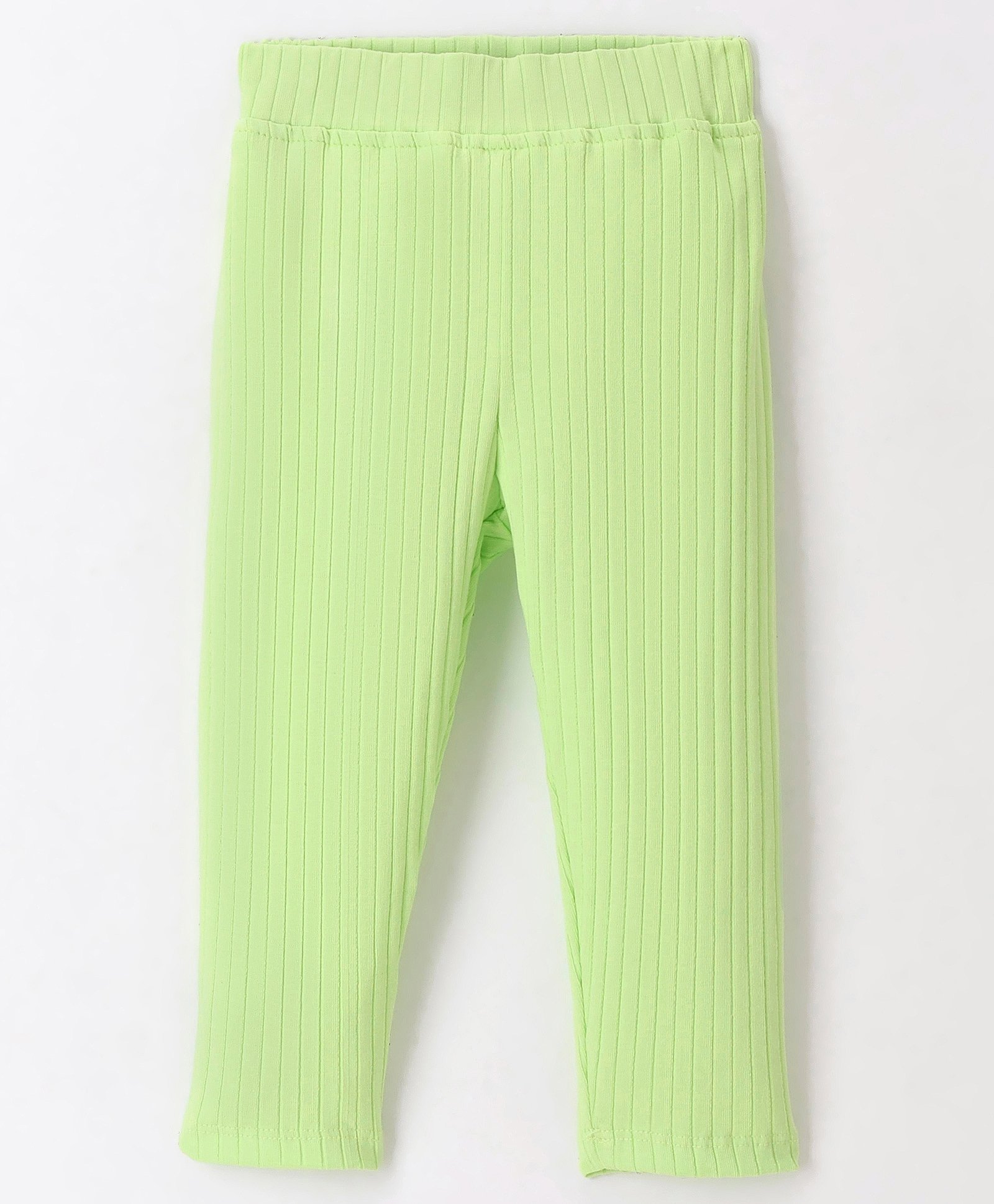 Little Kangaroos Woven Full Length Solid Color Ribbed Leggings - Mint Green-picture-26