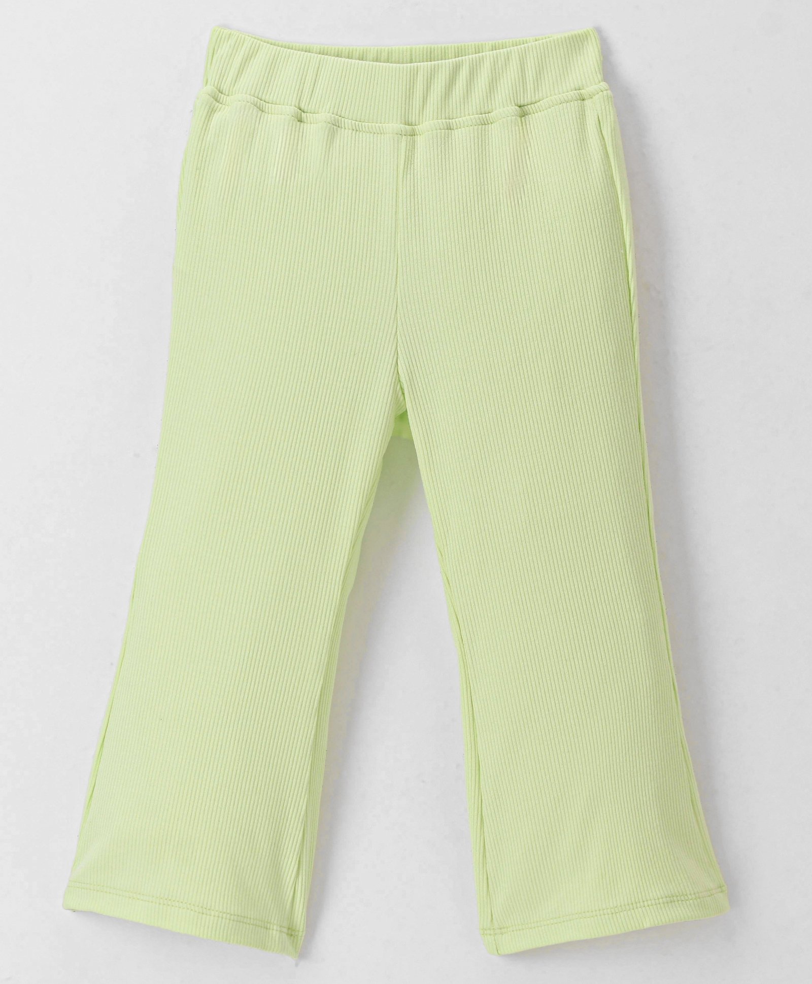 Little Kangaroos Woven Full Length Solid Color Ribbed Leggings - Mint Green-picture-28