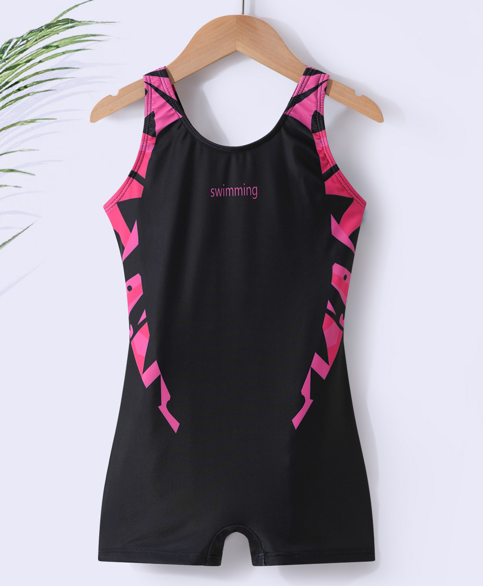 Pine Active Sleeveless Printed Legged Swimsuit -Black-picture-27