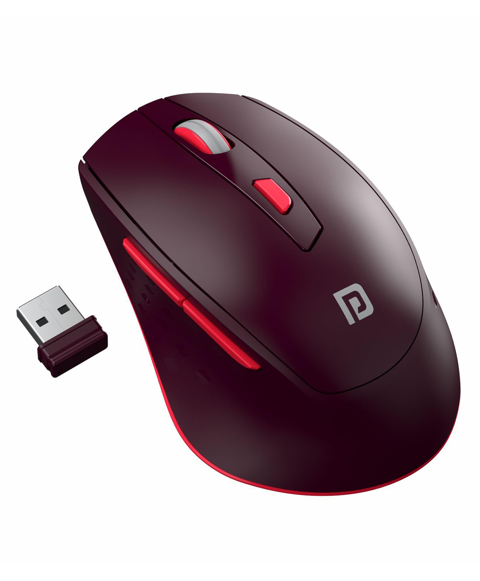 Portronics POR-2014 Toad 32 2.4GHz Wireless Optical Mouse with 6 Button Design Noiseless Clicks Adjustable DPI Upto 1600-Red-image-47