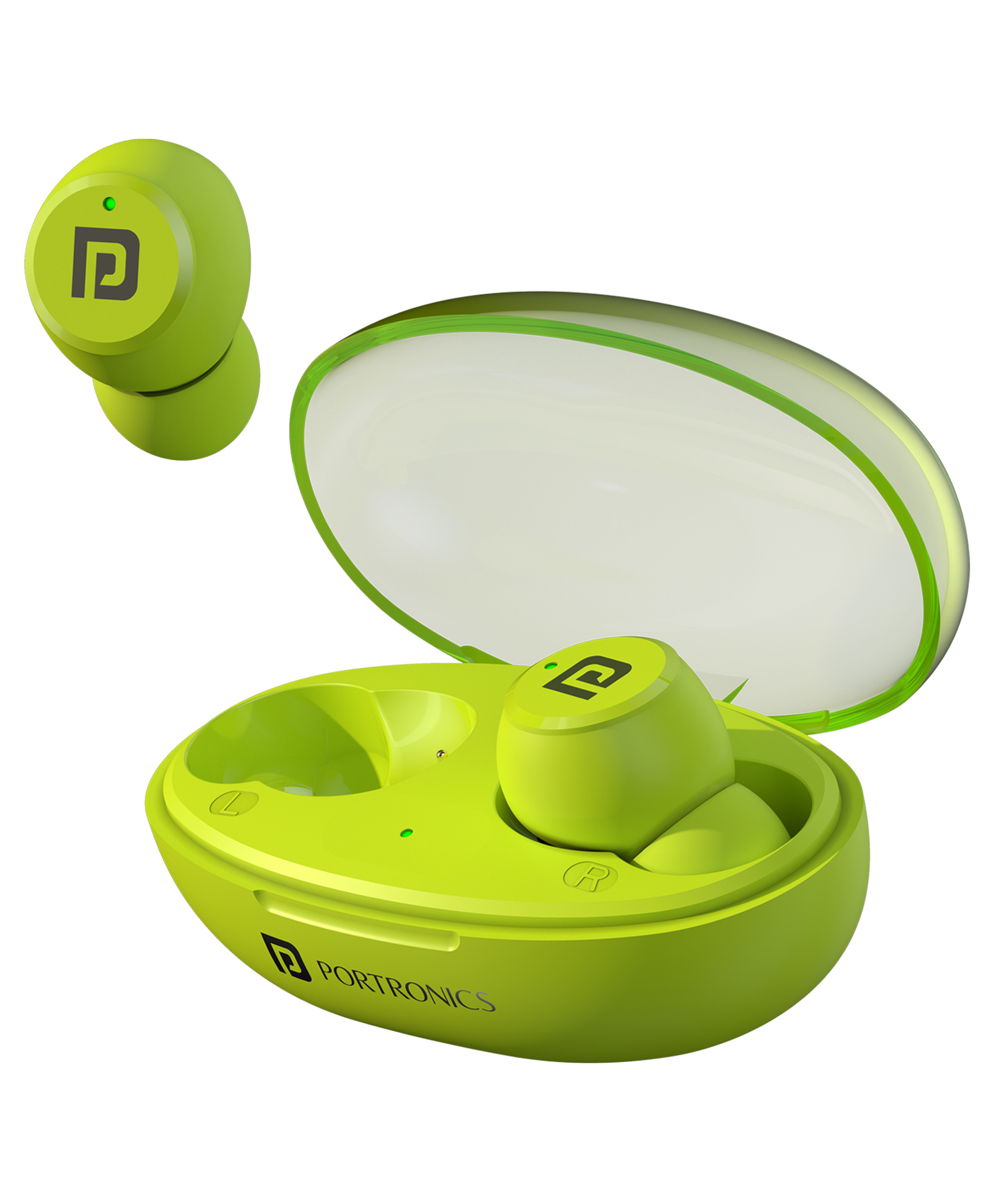 Portronics POR-2227 Harmonics Twins S13 in Ear True Wireless Earbuds with Mic 24H Playtime Game  Music Mode Touch Control 8mm Driver Bluetooth 5.3v IPX5 Water Resistance Type C Fast Charging-Green-image-15
