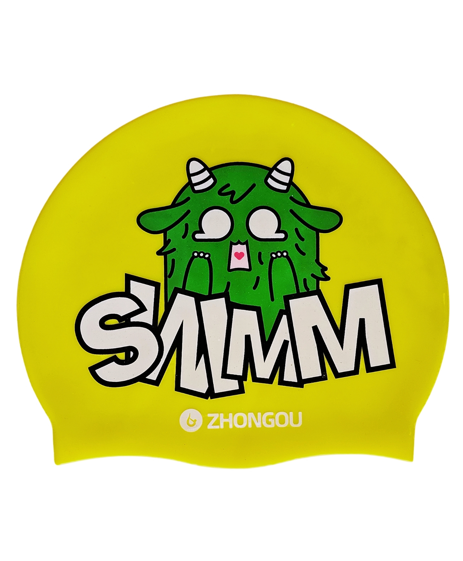 KARBD Cartoon Design Super Soft Silicone Swimming Cap for Kids - Yellow Swim Monster-image-32