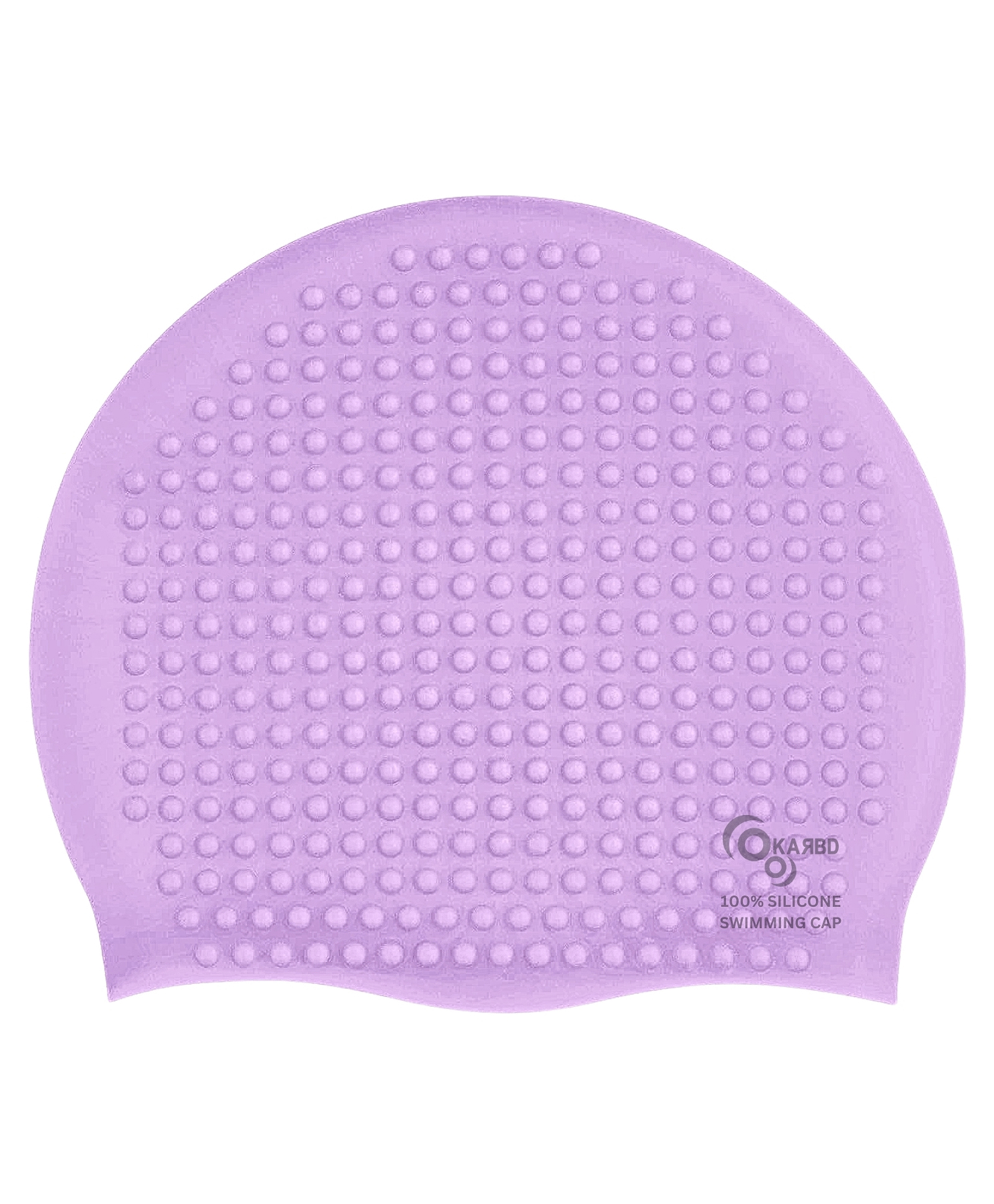 KARBD Bubble Drop Design Hair Protection Silicone Swimming Cap Universal Size - Pastel Purple-image-20