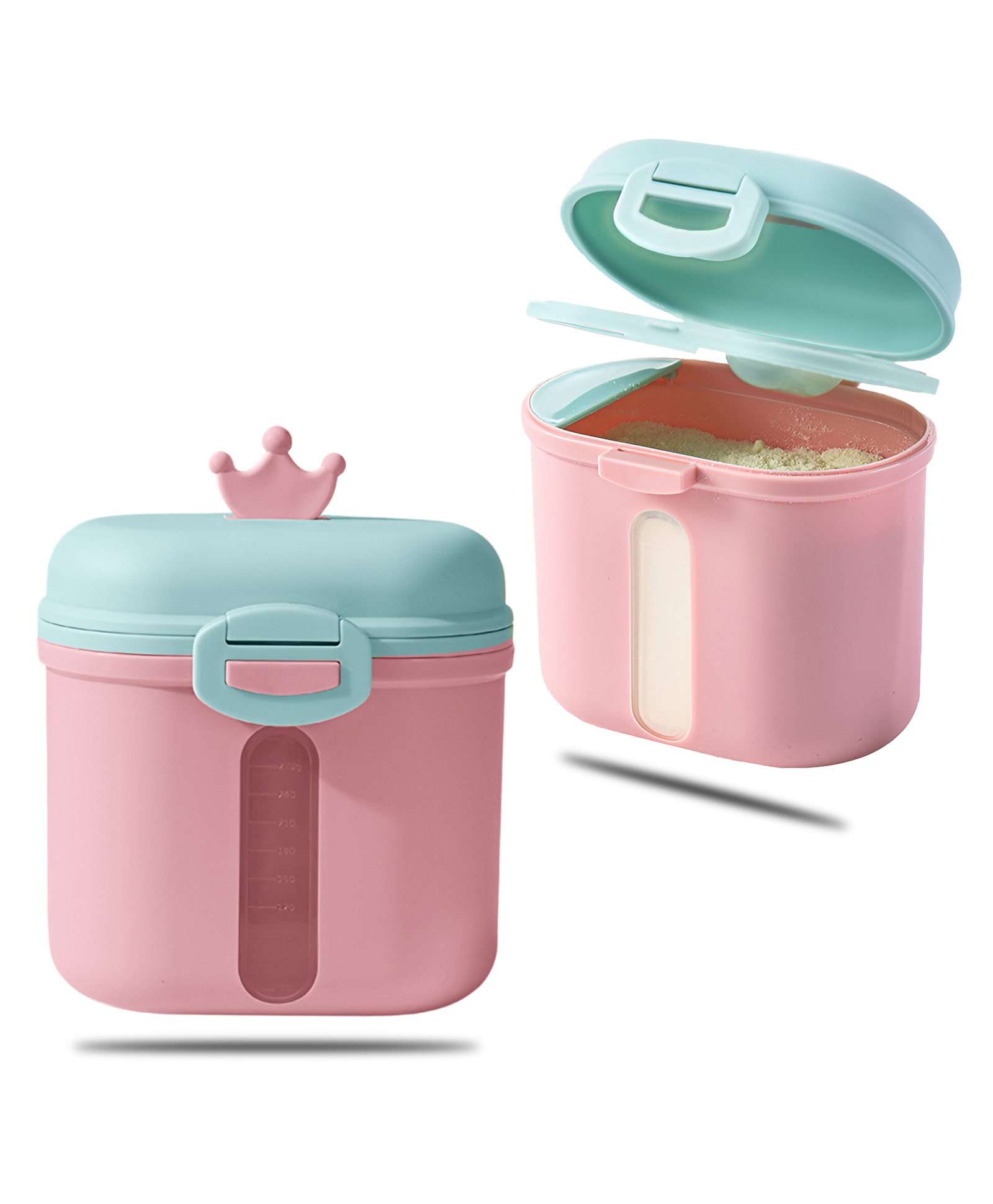 Bembika Milk Powder Storage Container with Scoop and Leveler - Pink(360 g)-image-22