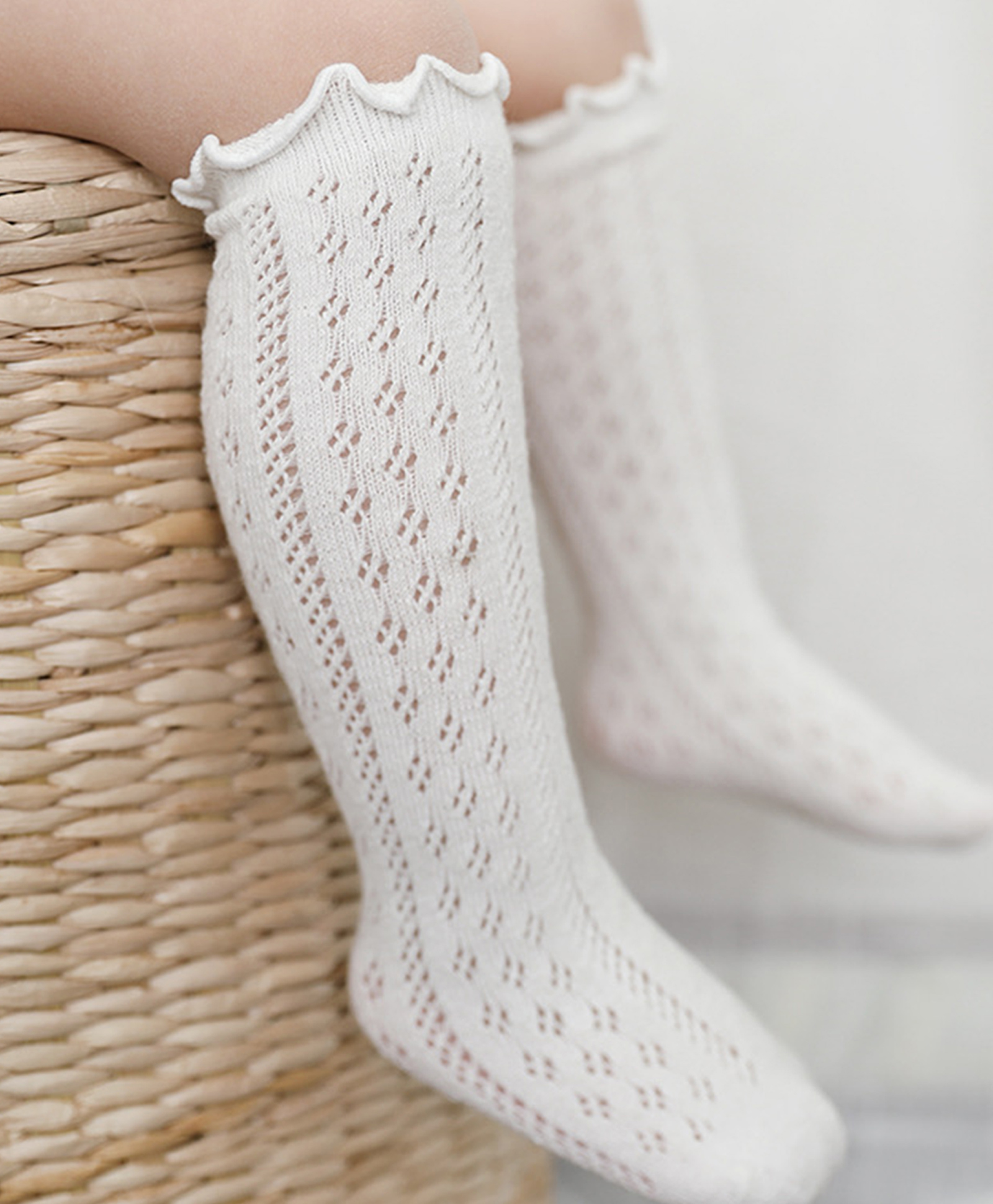 Bembika Baby Knee High Socks Baby Girls Boys Cotton Knee Socks Cute Fashion Soft Elastic Socks For Toddlers - White-picture-15