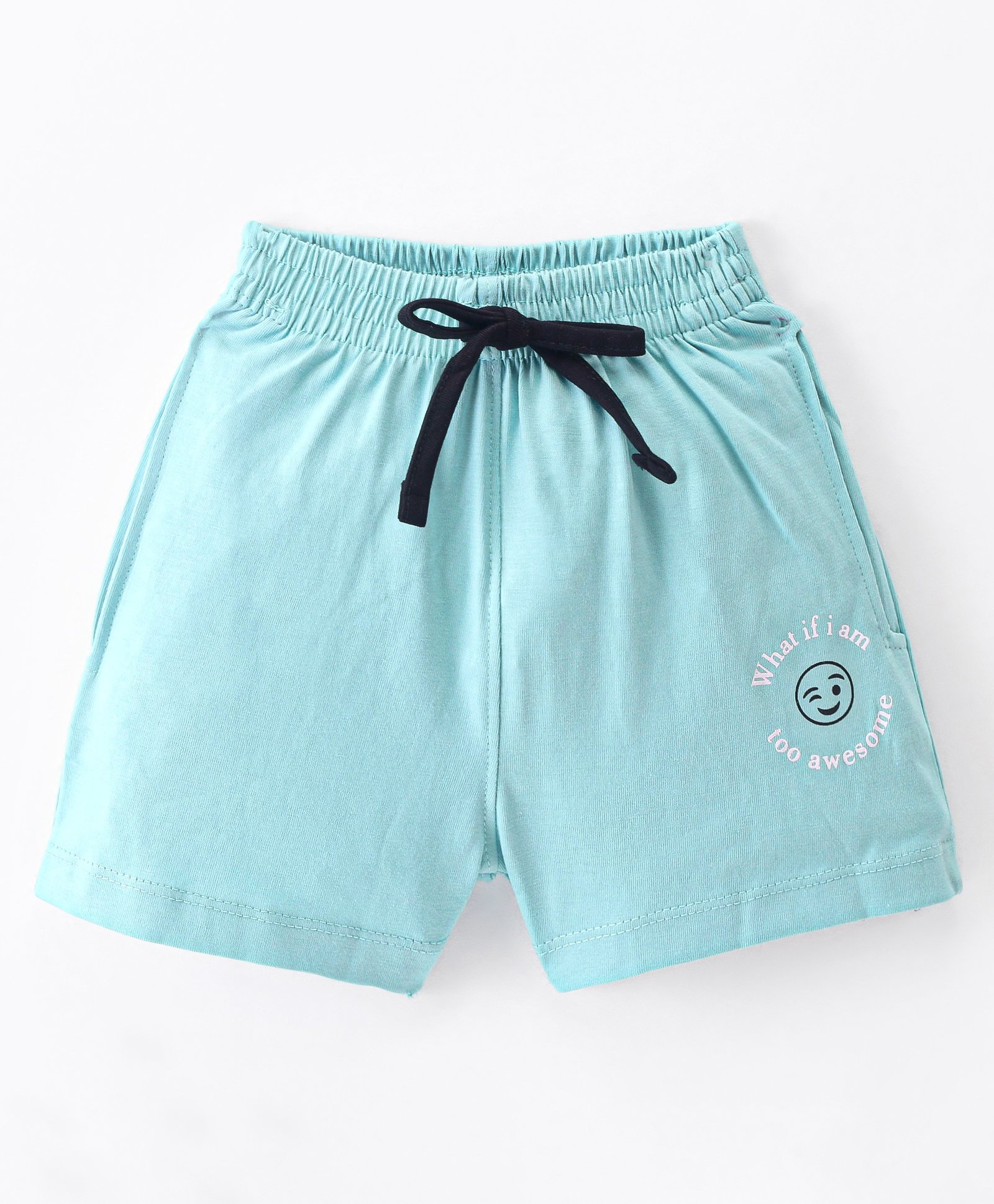 Fido Single Jersey Smiley Printed Shorts - Sea Green-picture-17