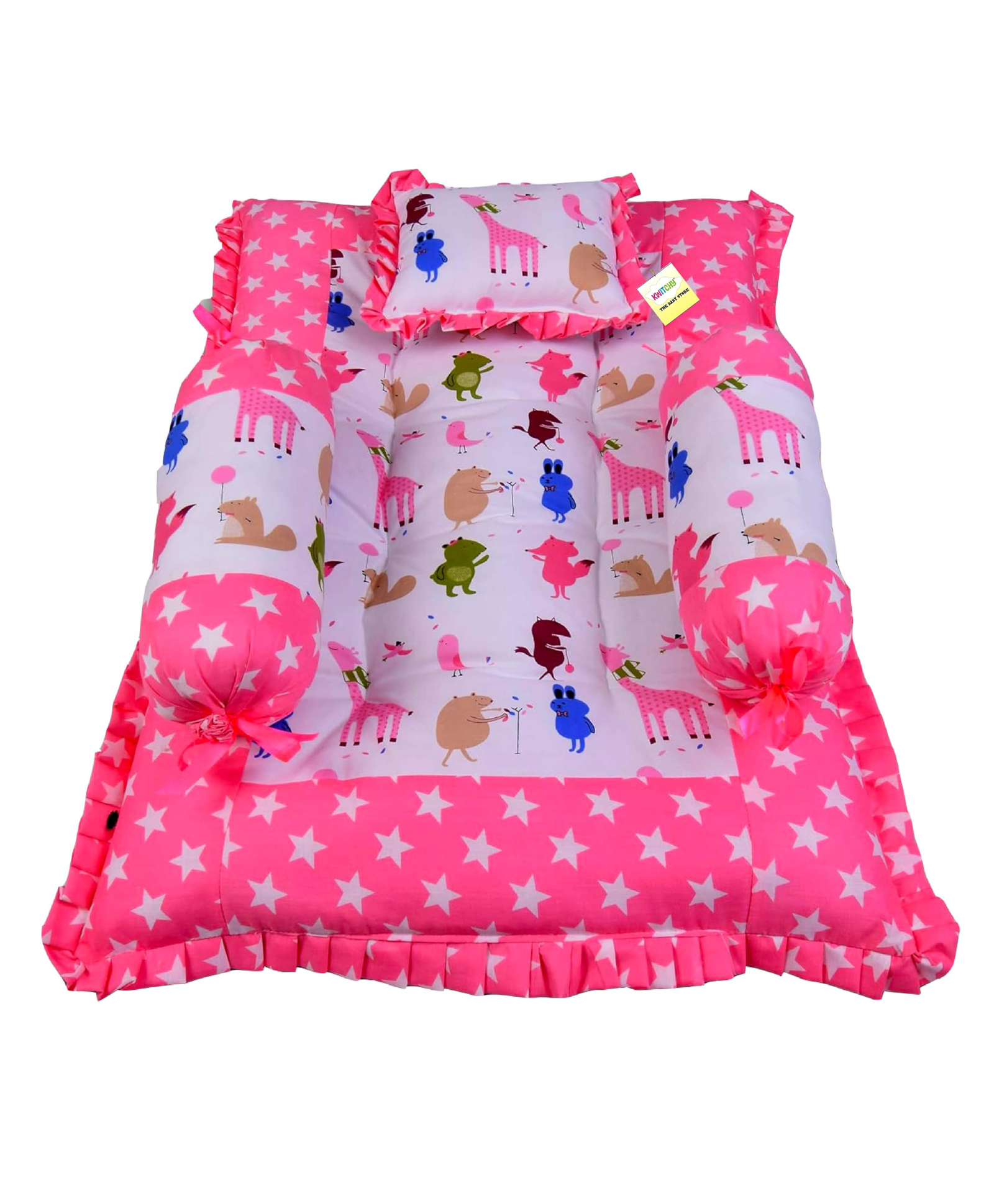 Babytoons Baby Bedding for New Born Baby Gadda Set Cot Mattress for Baby Boy's and Baby Girl's Infants Bed (0-12 Months, Pink-picture-27