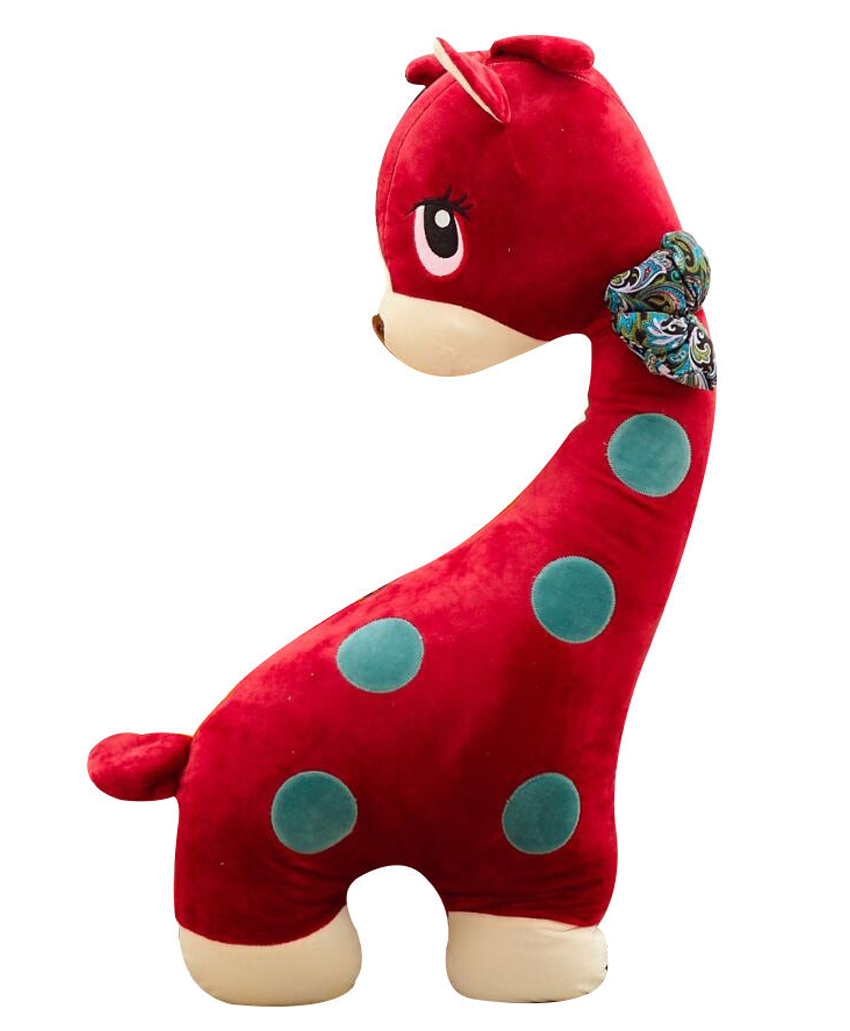Sanjary Cute Lovely Giraffe with Bow Plush Toy Kids Height 70 cn - Color & Design May Vary-image-16