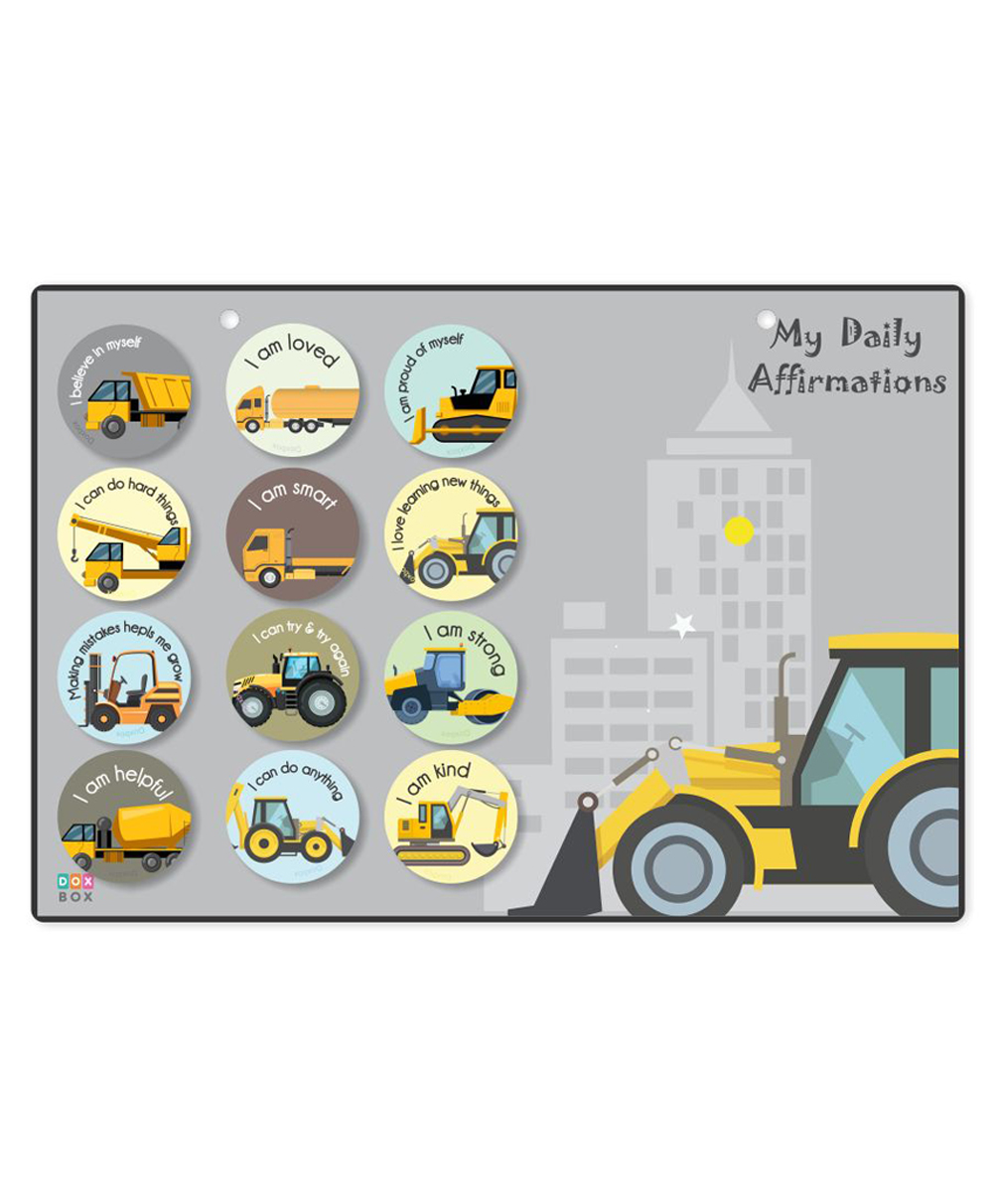 DOXBOX My daily affirmations - Construction Vehicles 14 pcs-image-37