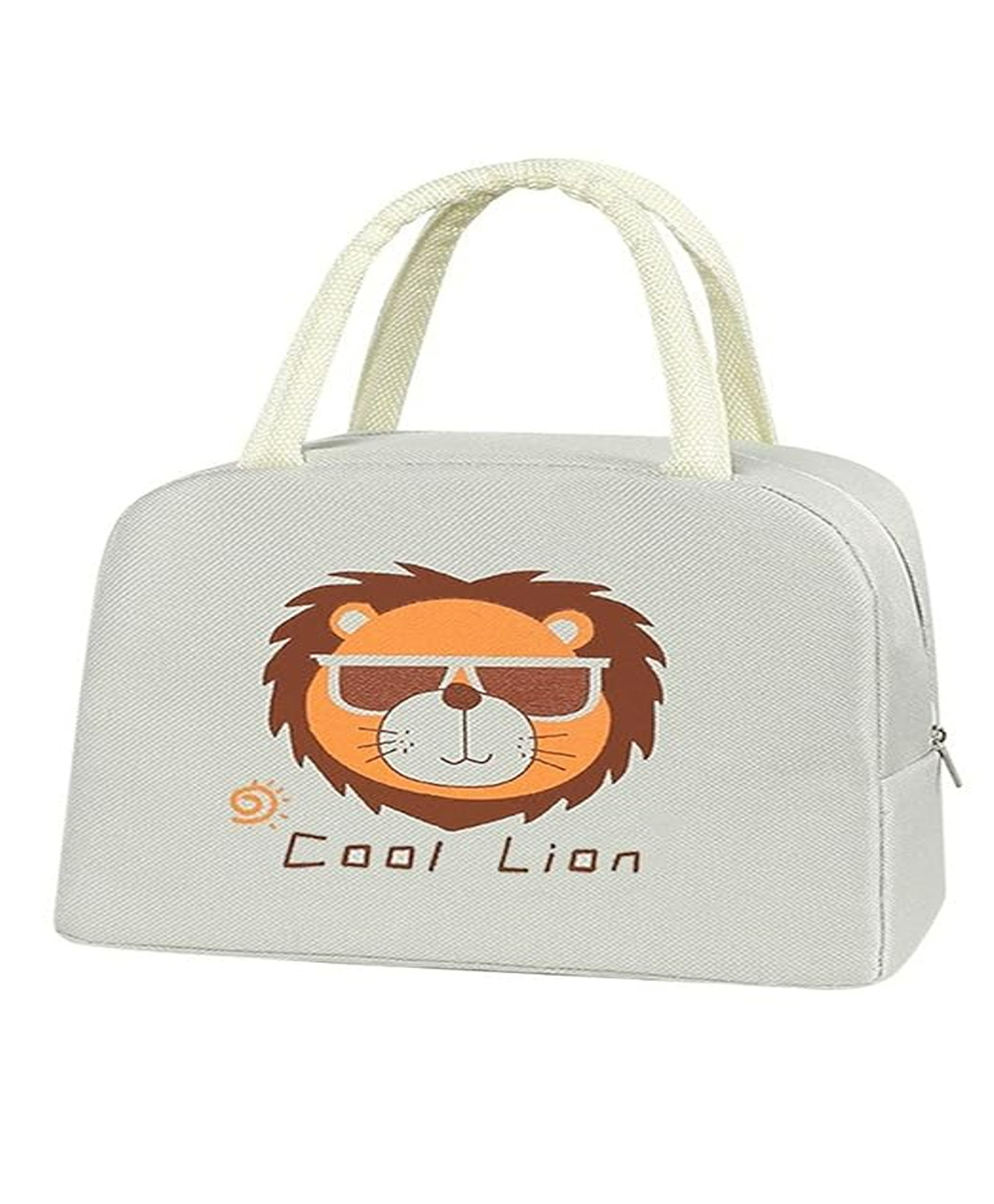 House of Quirk Insulated Lunch Bags Small for Women Work Student Kids to School Bag for Picnic Organizer Storage Lunch Box  - Beige-picture-22