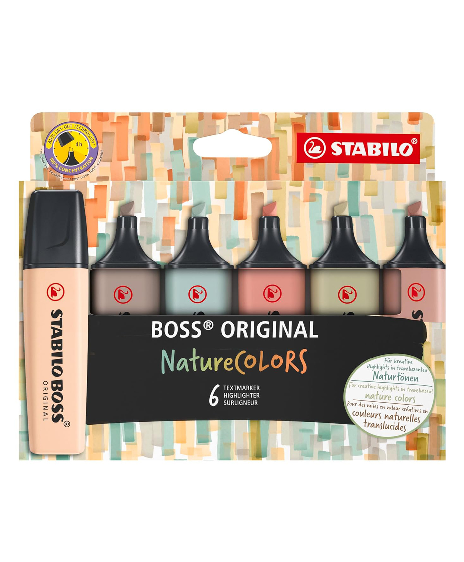 STABILO Highlighter BOSS ORIGINAL NatureCOLORS - Pack of 6 - Beige, Warm Grey, Earth Green, Sienna, Mud Green, Umber-image-41