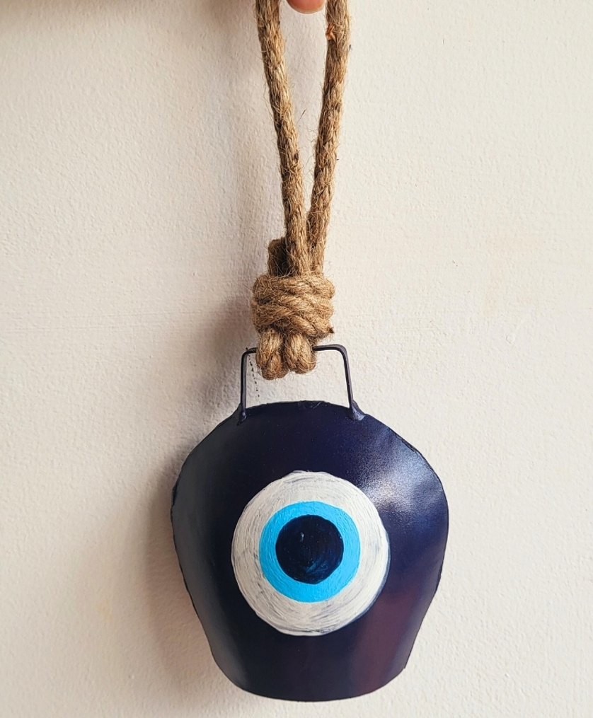 Jasmey Homes Evil Eye Bell Feng Shui Vastu, Nazar Batu Suraksha Kavach Hanging for Good Luck, Prosperity- Home, Office, Gifting-image-40