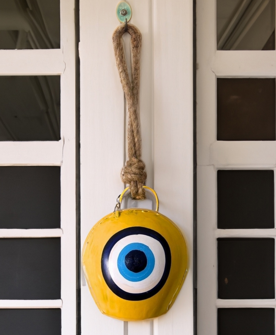 Jasmey Homes Evil Eye Bell Feng Shui Vastu, Nazar Batu Suraksha Kavach Hanging for Good Luck, Prosperity- Home, Office, Gifting-image-41