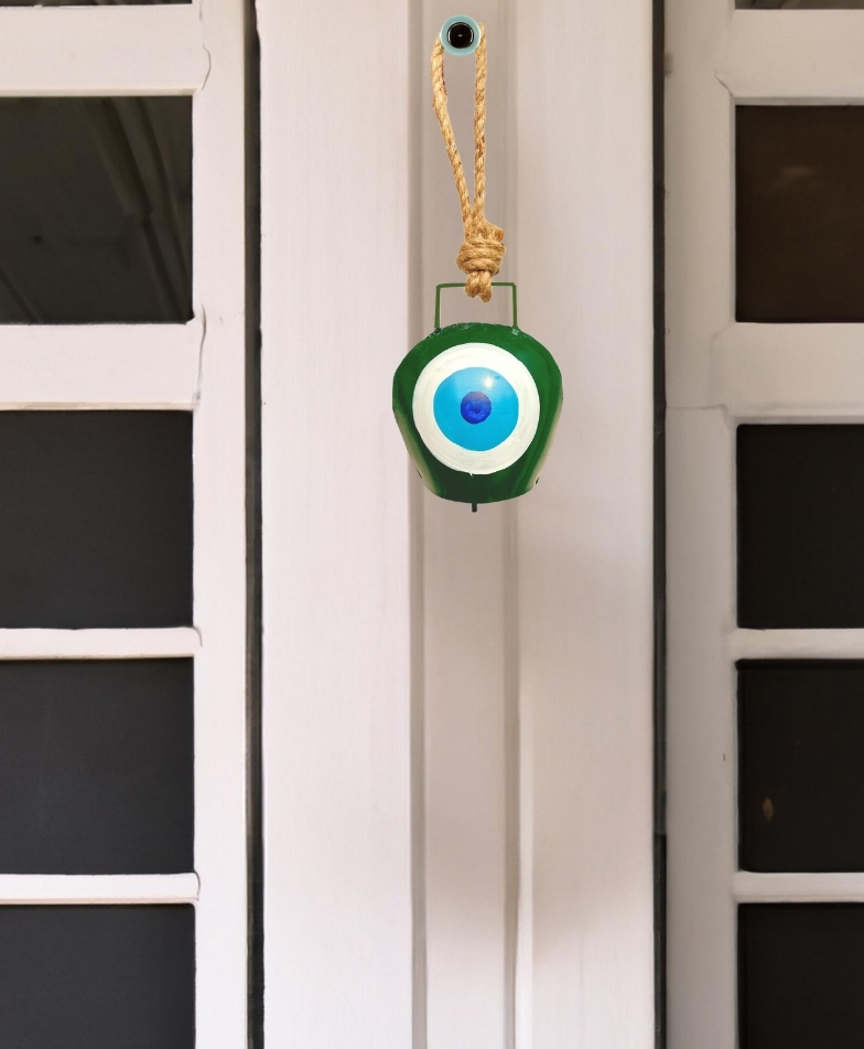 Jasmey Homes Evil Eye Bell Feng Shui Vastu, Nazar Batu Suraksha Kavach Hanging for Good Luck, Prosperity- Home, Office, Gifting-image-42