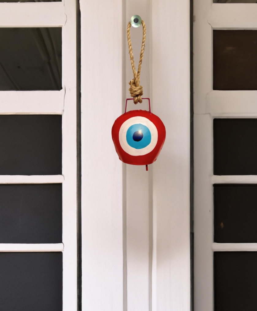 Jasmey Homes Evil Eye Bell Feng Shui Vastu, Nazar Batu Suraksha Kavach Hanging for Good Luck, Prosperity- Home, Office, Gifting-picture-33