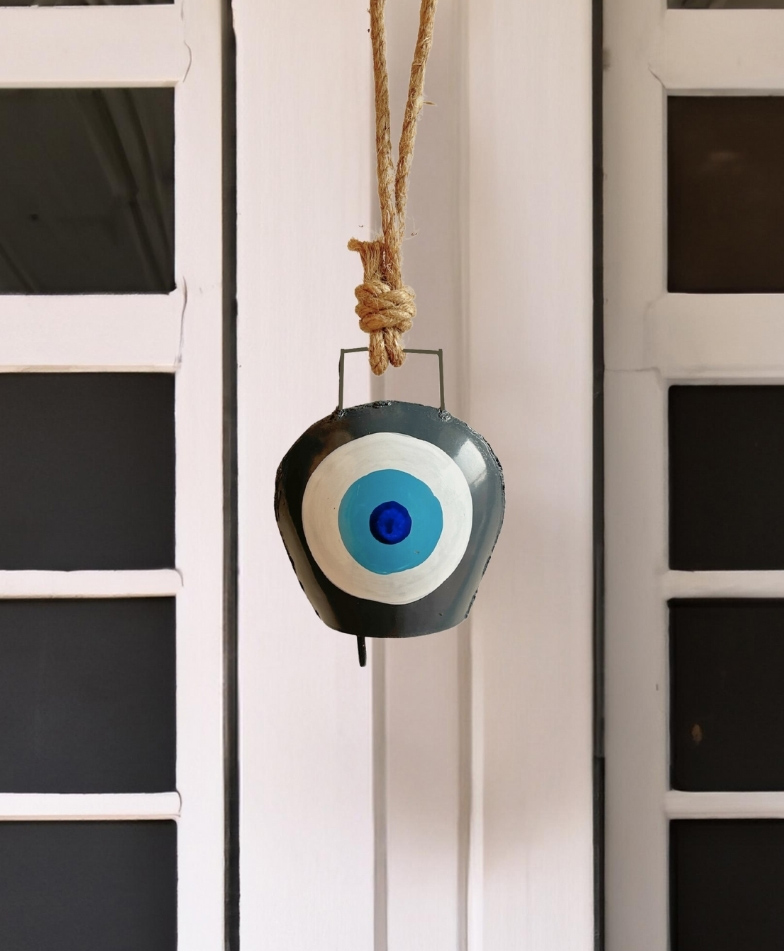 Jasmey Homes Evil Eye Bell Feng Shui Vastu, Nazar Batu Suraksha Kavach Hanging for Good Luck, Prosperity- Home, Office, Gifting-picture-41