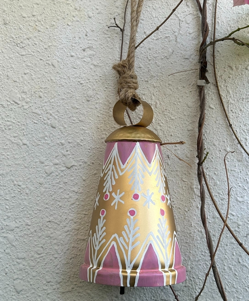 Jasmey Homes Harmony Bells, Christmas Decor |Gift Items |Wall Hangings (Pink)-image-46