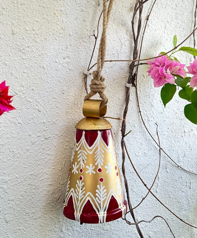 Jasmey Homes Harmony Bells, Christmas Decor |Gift Items |Wall Hangings (RED)-image-47