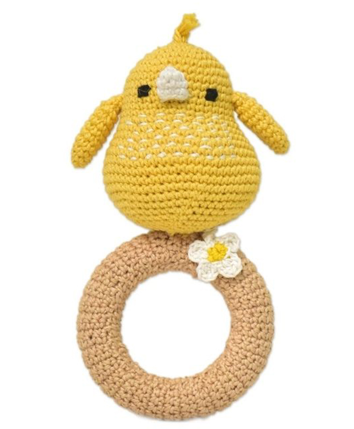 Happy Threads | Bird Rattle |Yellow |  16 cm | Adorable| Rattle| For Babies | Gifting-picture-26