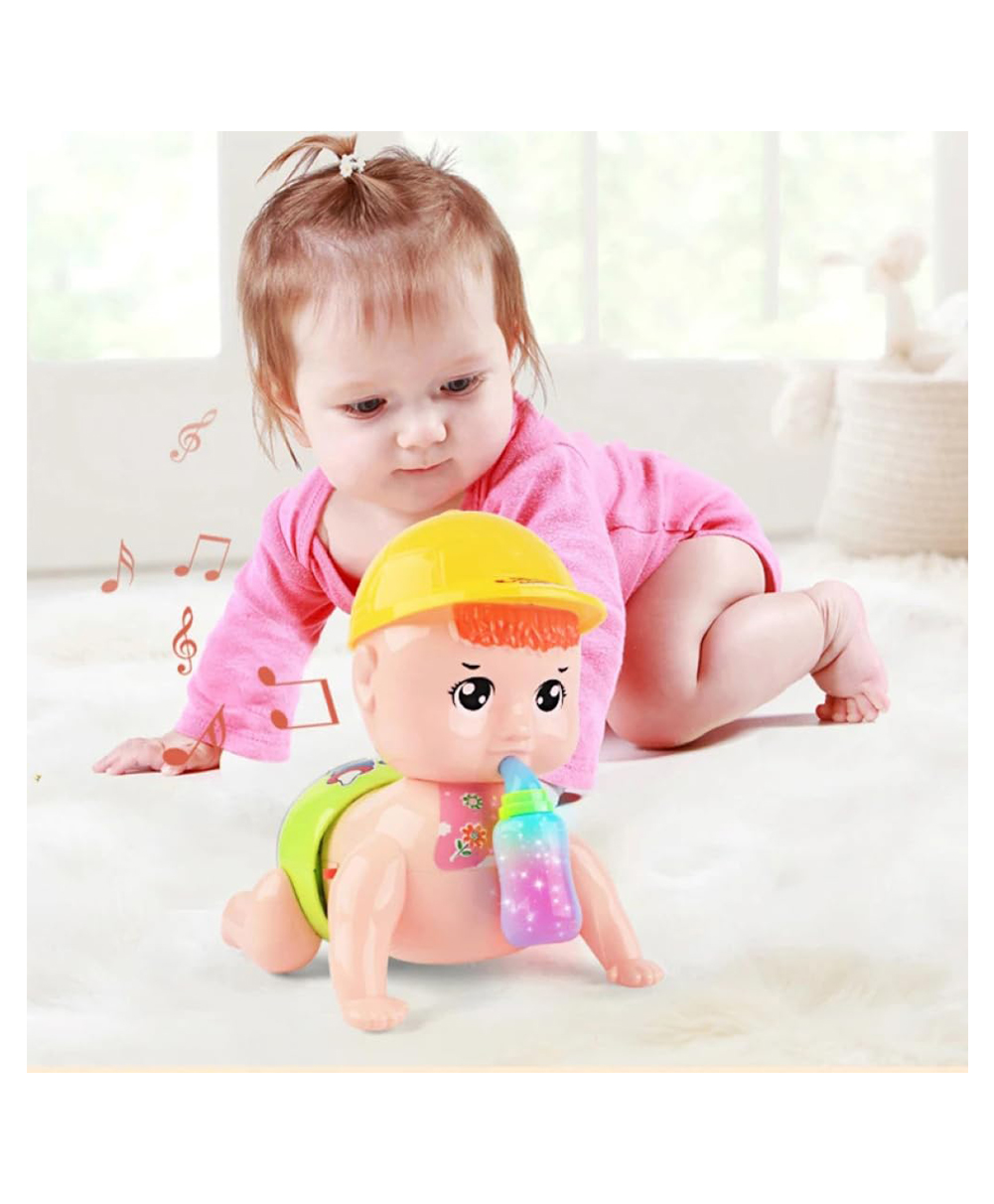 VGRASSP Musical Crawling Baby Toy for Babies Kids Infants - Dazzling Lights and Dynamic Sound - Colour as per Stock-image-9