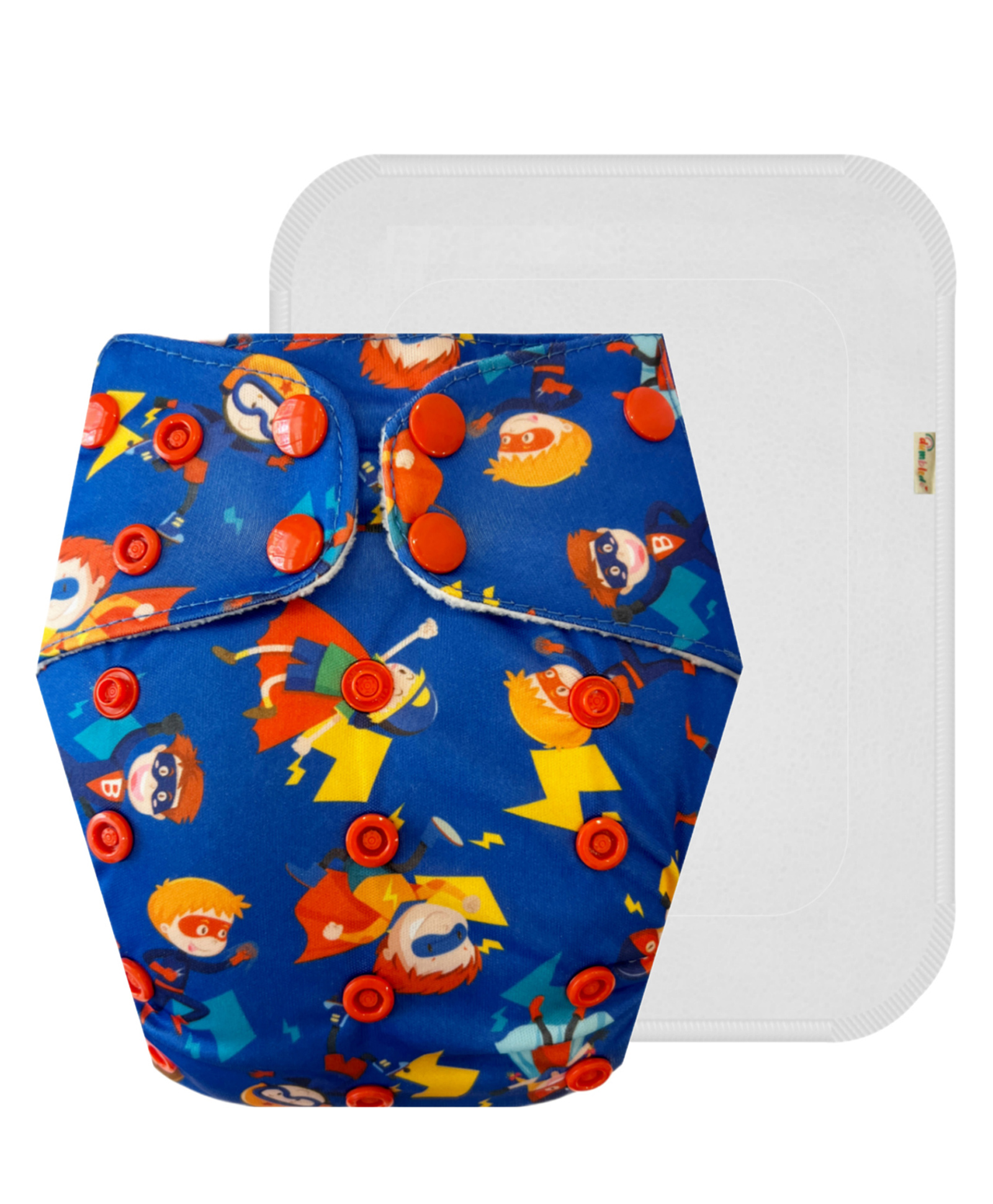 Dumbledo Unisex Premium Cloth Diaper With Leak-Proof, Absorbent 6-Layer White Insert-Dryfeel With Comfortable Fit For 3 Months To 3 Years, Pack Of 1, One Size Diaper With Insert/Pad-image-48