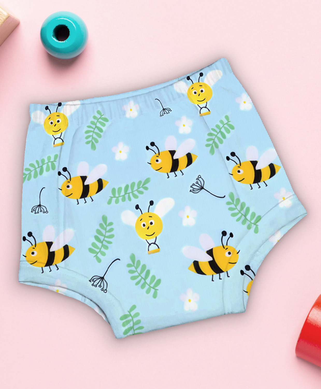 mom's home Moms Home 100% Cotton Unisex Baby Padded Underwear -Bee - Size 1 (1-2Y) - Pack of 1-picture-20