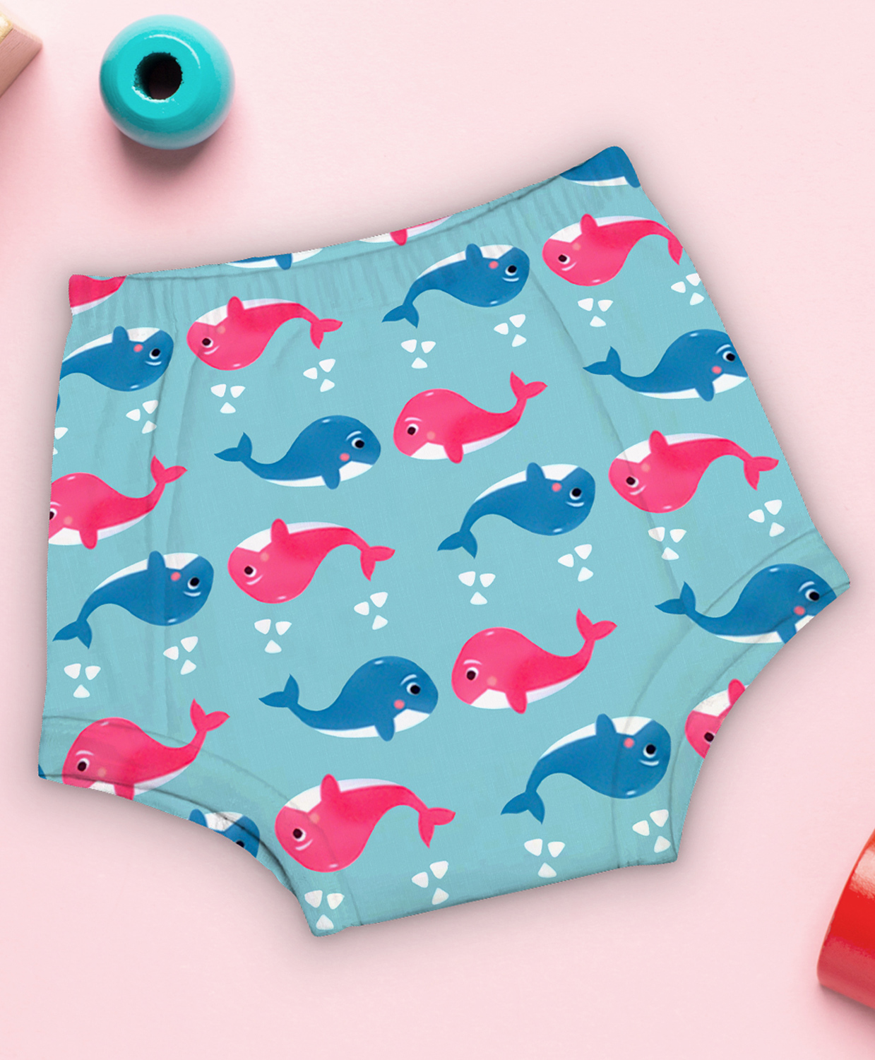 mom's home Moms Home 100% Cotton Unisex Baby Padded Underwear -Fish-Size2 (2-3Y) - Pack of 1-picture-38