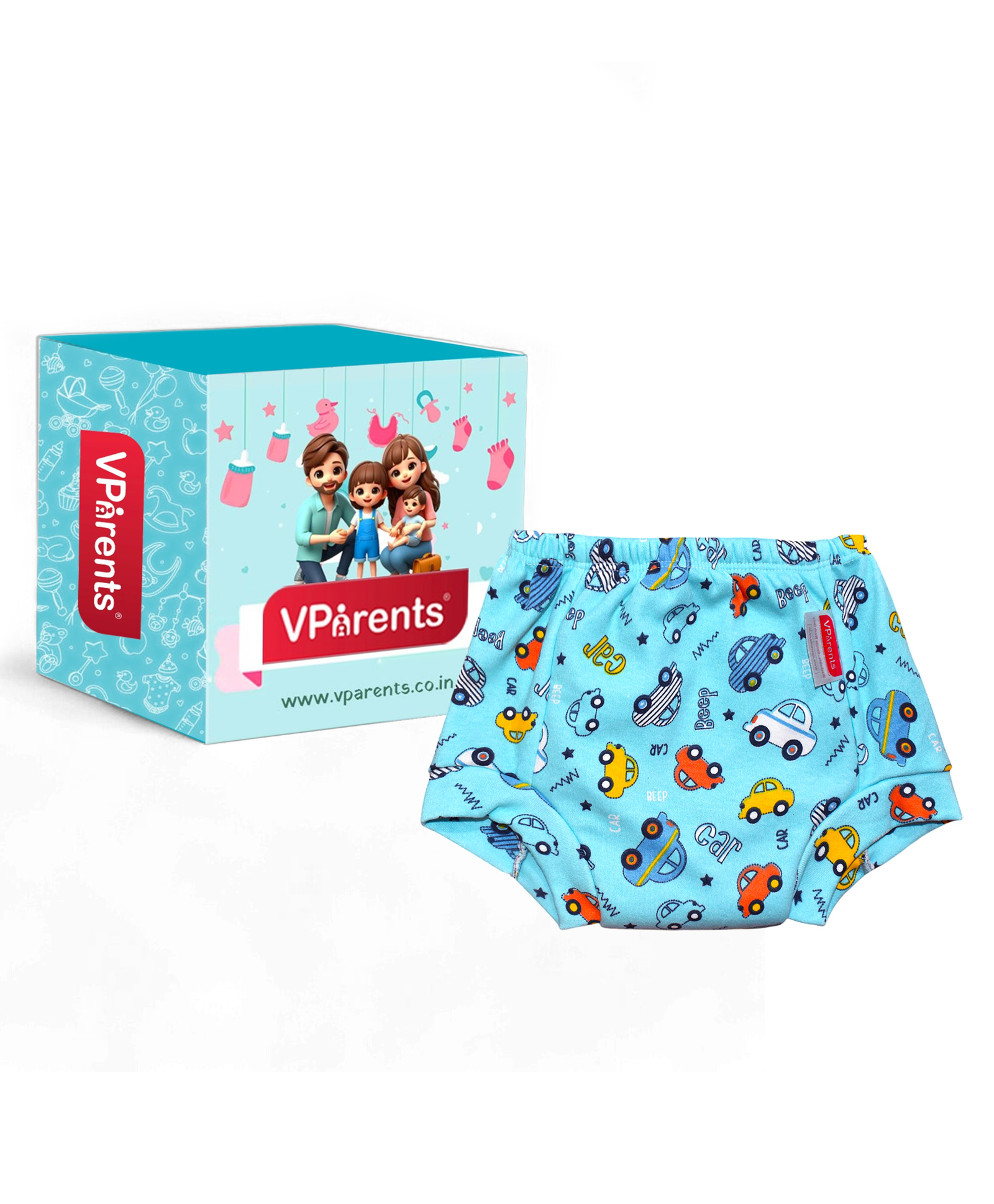 VParents Padded Underwear for Babies and Toddlers with 3 Layers of Cotton Padding Potty Training  Pull Up & Diaper-Free Time (6 -12 months ) (Print may vary)-picture-12