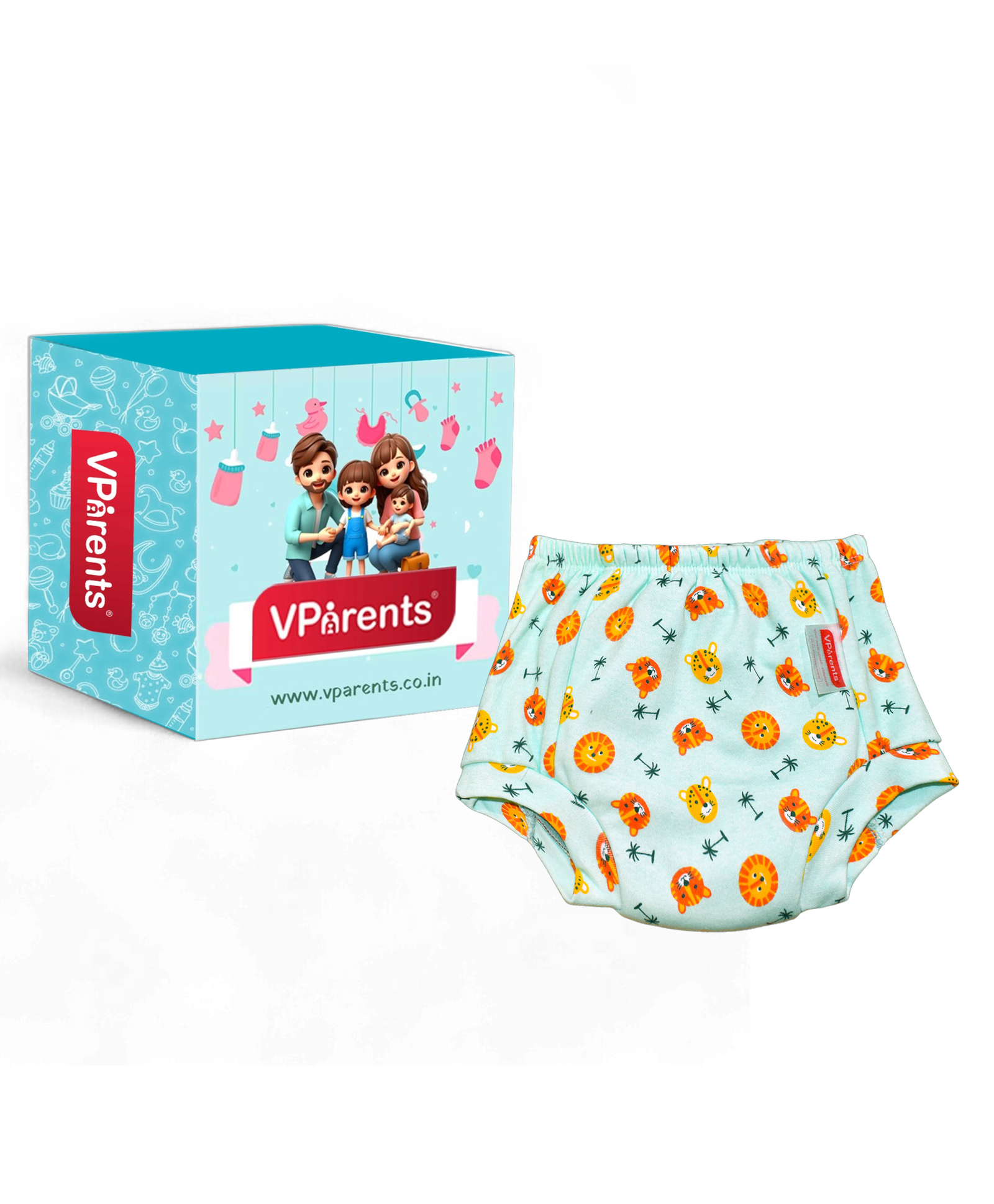 VParents Padded Underwear for Babies and Toddlers with 3 Layers of Cotton Padding Potty Training  Pull Up & Diaper-Free Time (6 -12 months ) (Print may vary)-picture-9