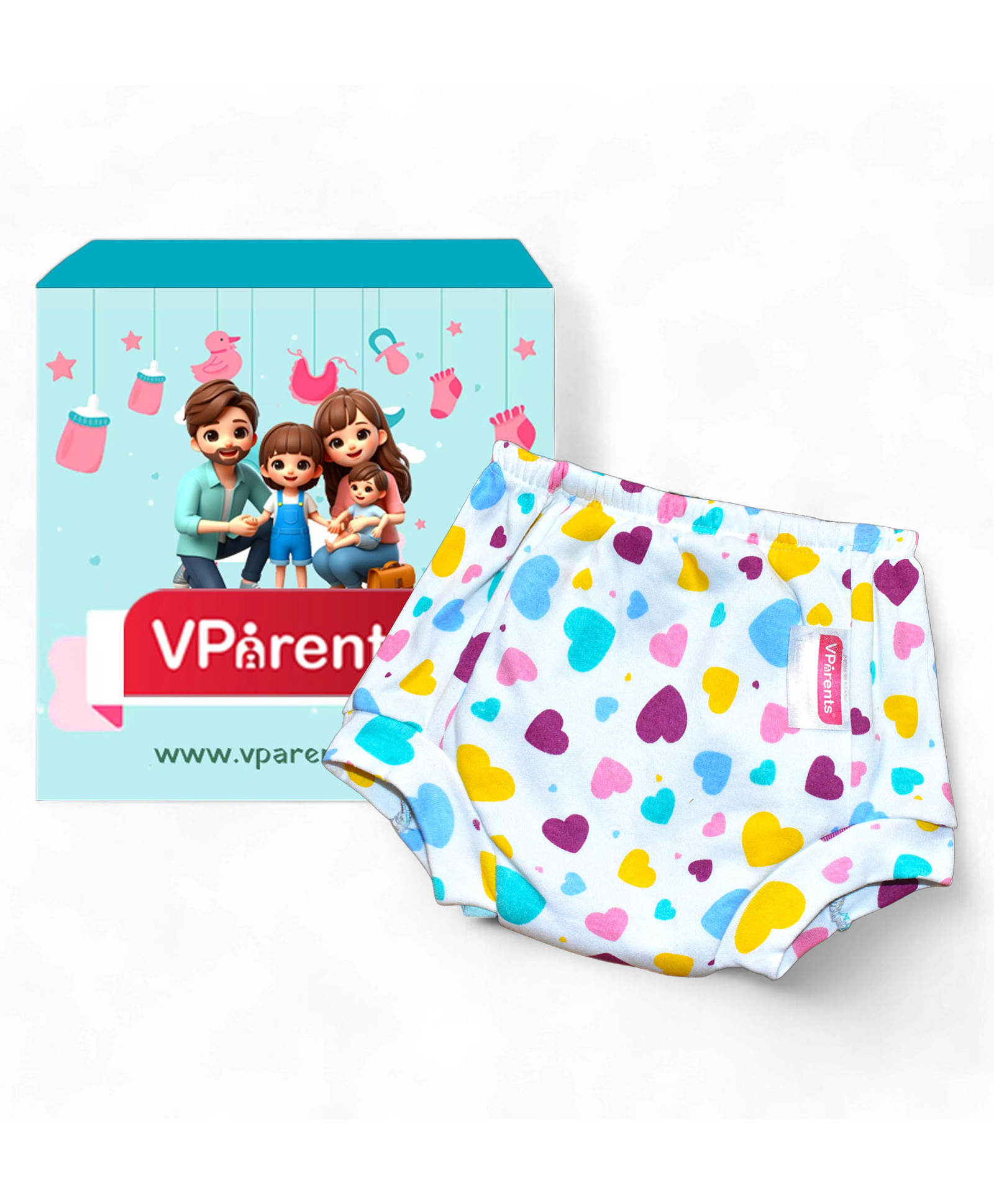 VParents Padded Underwear for Babies and Toddlers with 3 Layers of Cotton Padding Potty Training  Pull Up & Diaper-Free Time (6 -12 months ) (Print may vary)-picture-11
