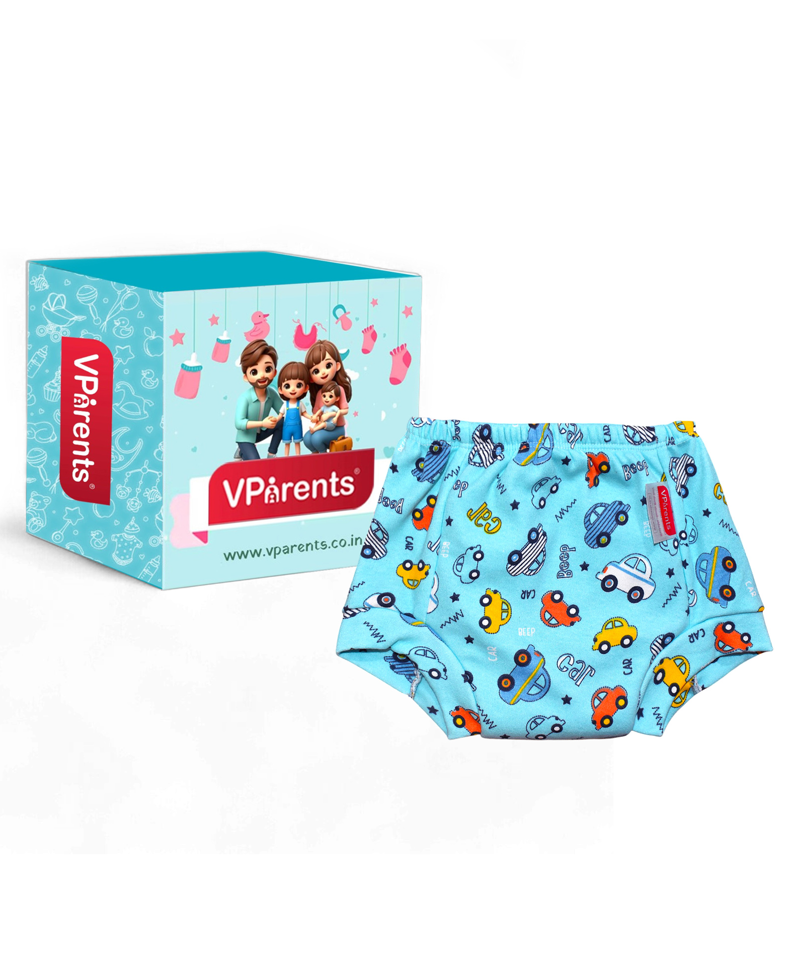 VParents Padded Underwear for Babies and Toddlers with 3 Layers of Cotton Padding Potty Training  Pull Up & Diaper-Free Time (1 - 2 years Boat) (Print may vary)-picture-16
