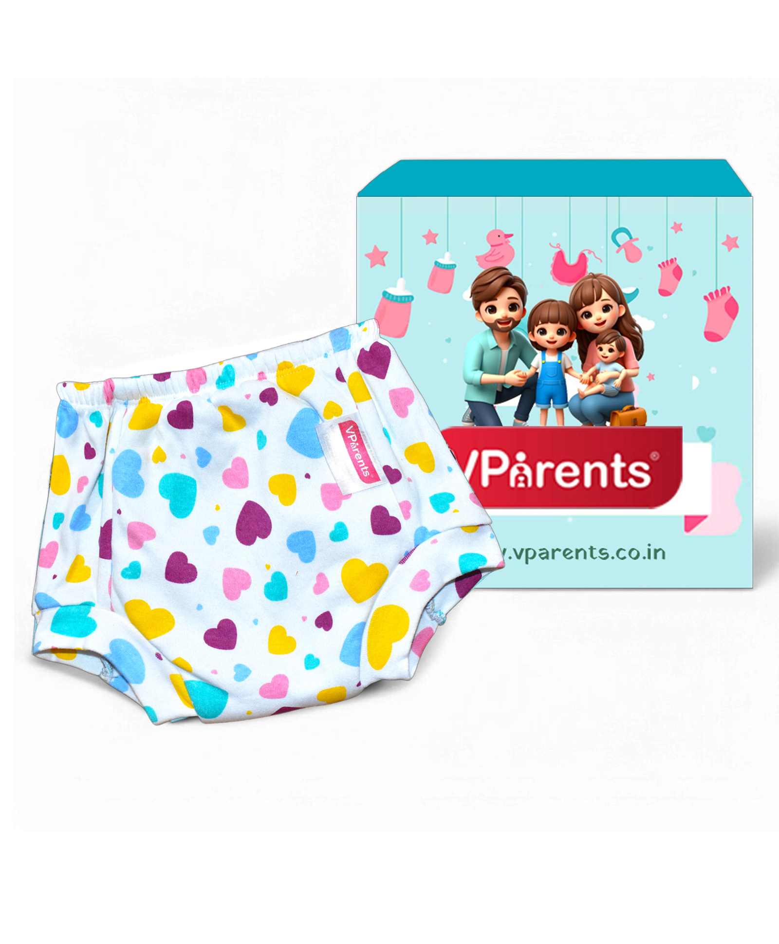VParents Padded Underwear for Babies and Toddlers with 3 Layers of Cotton Padding Potty Training  Pull Up & Diaper-Free Time (1 - 2 years Boat) (Print may vary)-picture-41