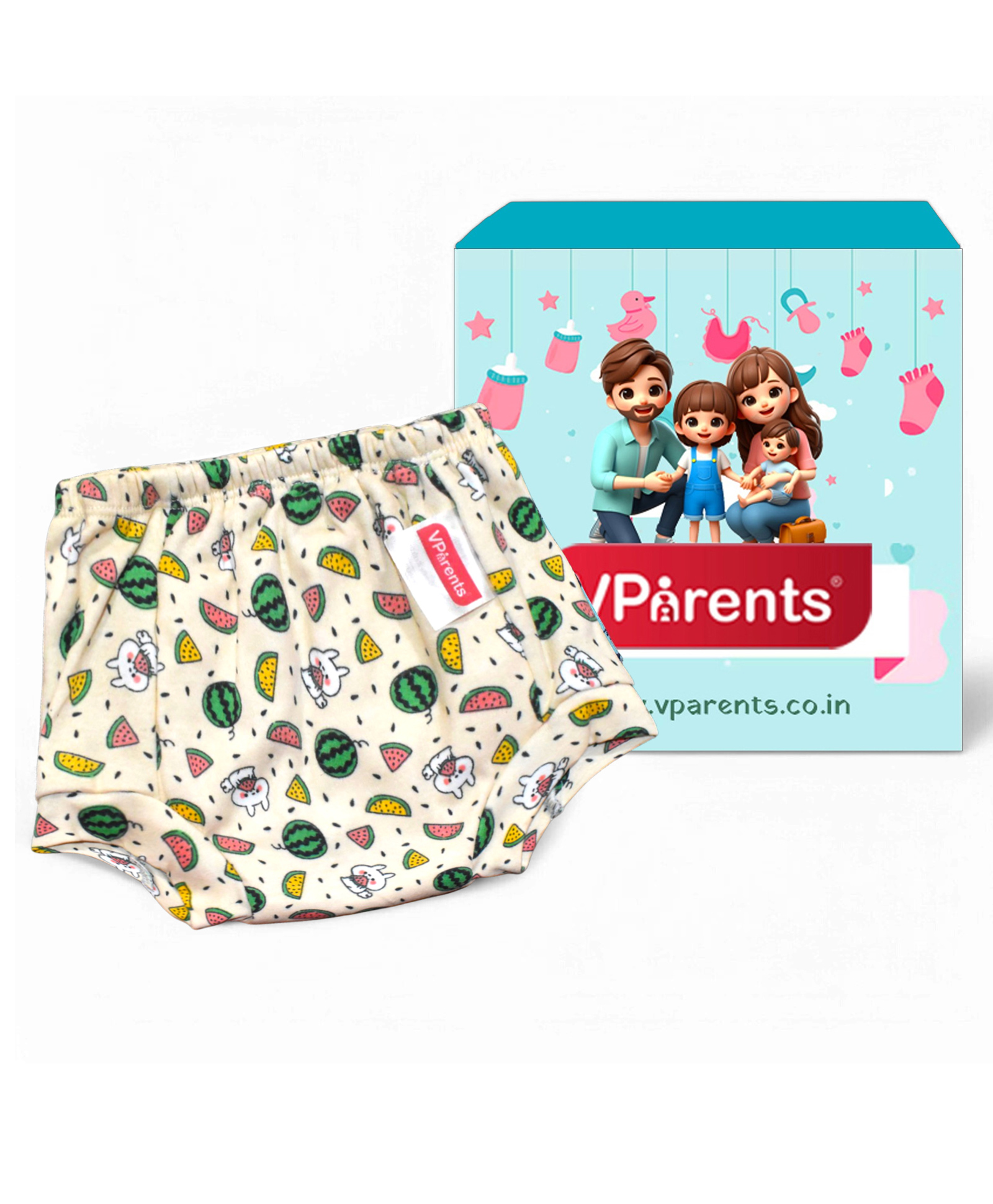 VParents Padded Underwear for Babies and Toddlers with 3 Layers of Cotton Padding Potty Training  Pull Up & Diaper-Free Time (1 - 2 years Boat) (Print may vary)-picture-5