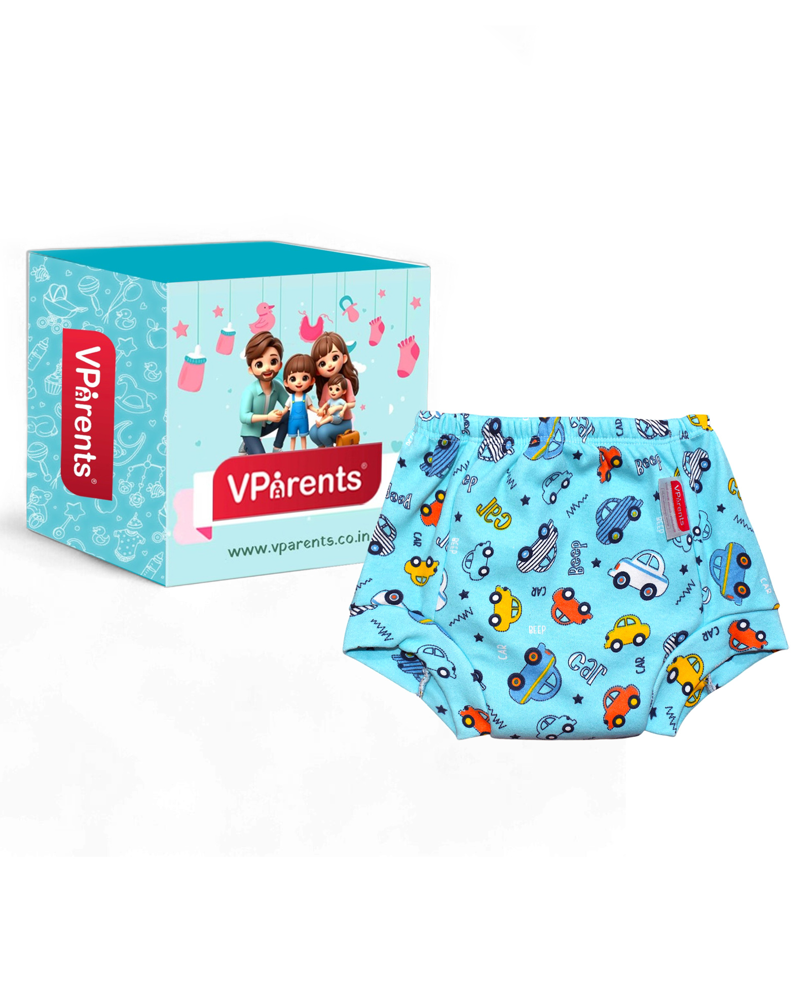 VParents Padded Underwear for Babies and Toddlers with 3 Layers of Cotton Padding Potty Training  Pull Up & Diaper-Free Time (2 - 3 years Boat) (Print may vary)-picture-10