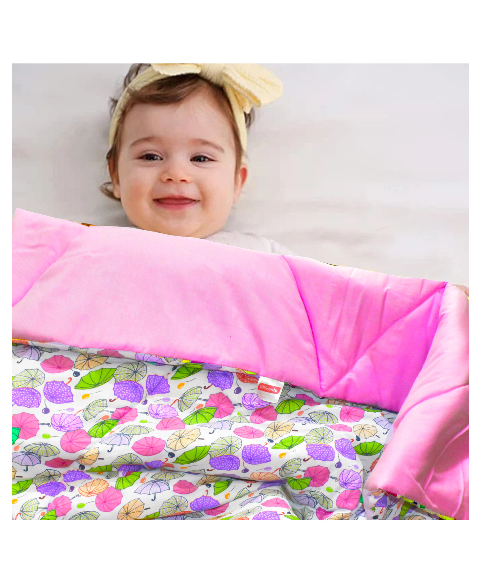 VParents Chunky Baby & Kids Comforter Soft All Season Use Reversible Blanket (280 GSM  Pink-image-41