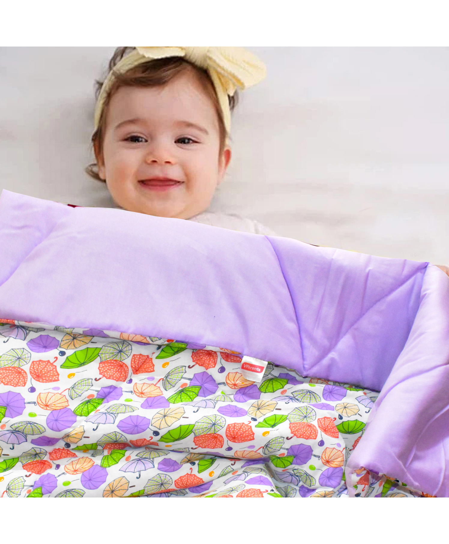 VParents Chunky Baby & Kids Comforter Soft All Season Use Reversible Blanket (280 GSM Purple-picture-10