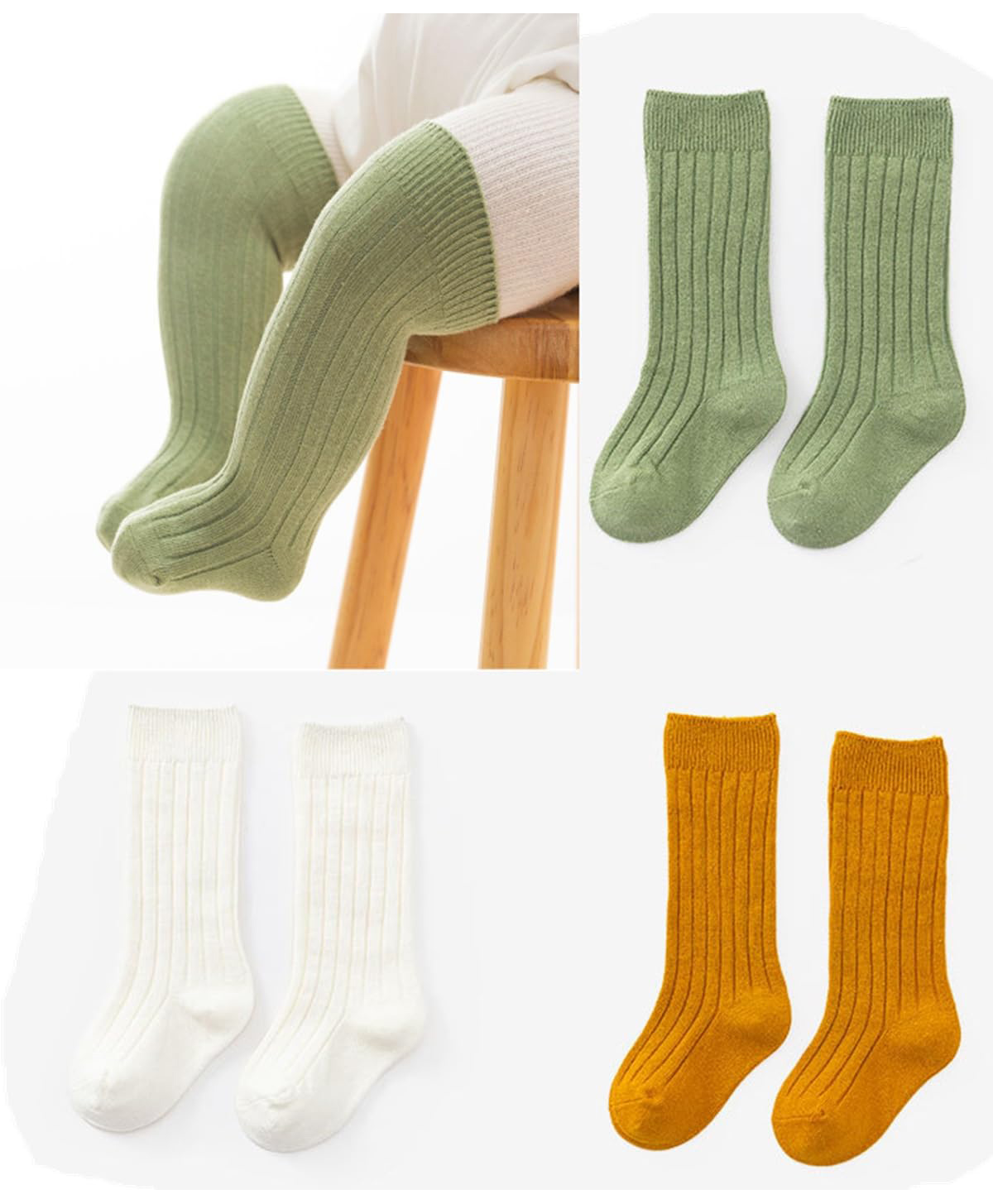 MOMISY 3 Pairs of Baby Spring Winter And Autumn Combed Cotton Long Tube Knee-High Socks Suitable Age of 2 to 4 Years-picture-13