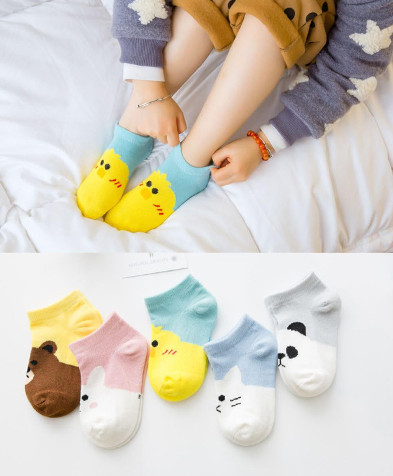 MOMISY 5 Pairs Baby Kids Girl Boys Tube Socks Toddlers Comfortable Ankle Length gifts (Cartoon, 1 to 3 year)-image-29