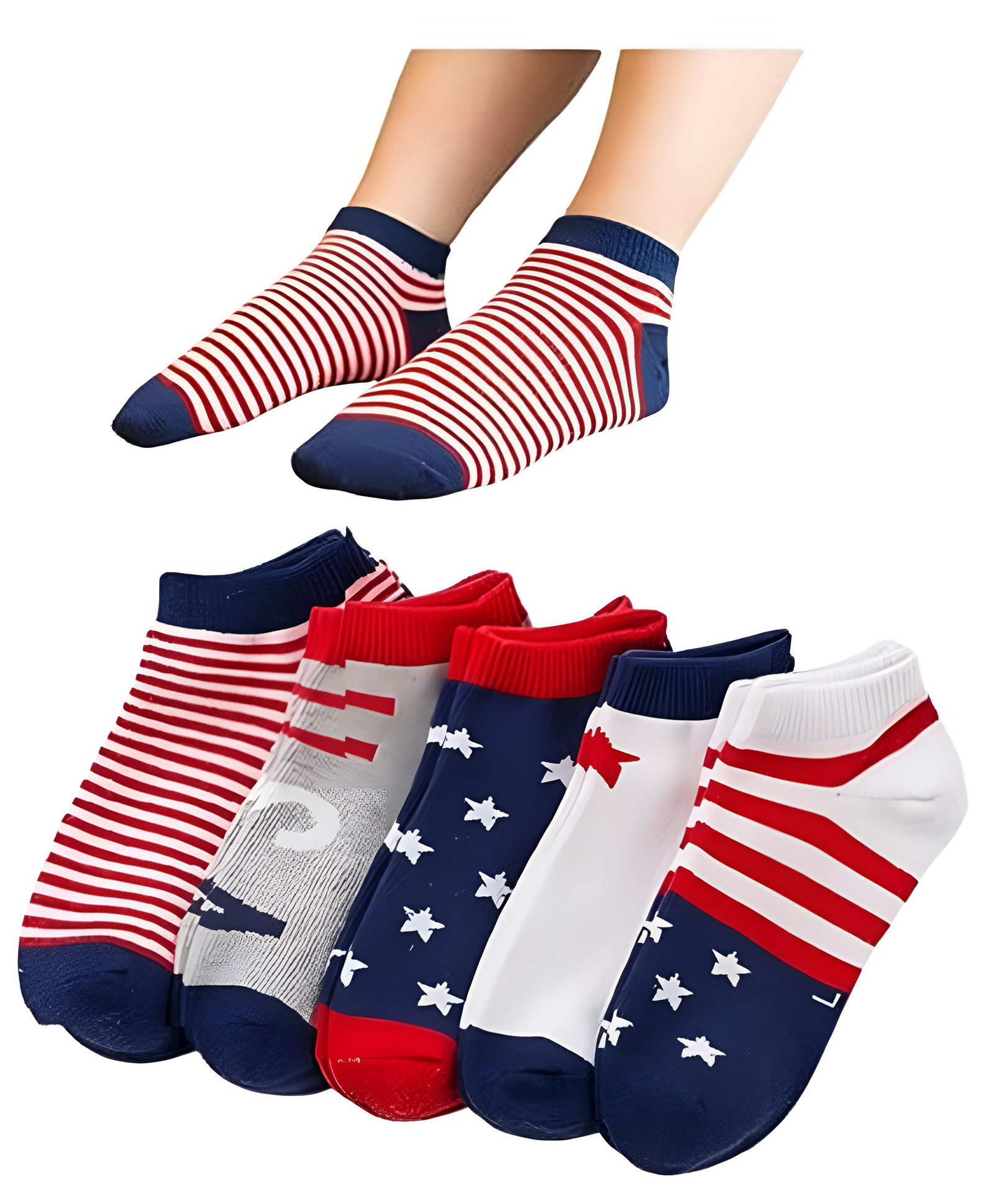 MOMISY 5 Pairs Girl Boys Tube Socks Toddlers Infant Solid Color Boat Spring and Autumn Socks Stretch Baby kids Sock (Flag, 1 Year to 3 Year)-image-12