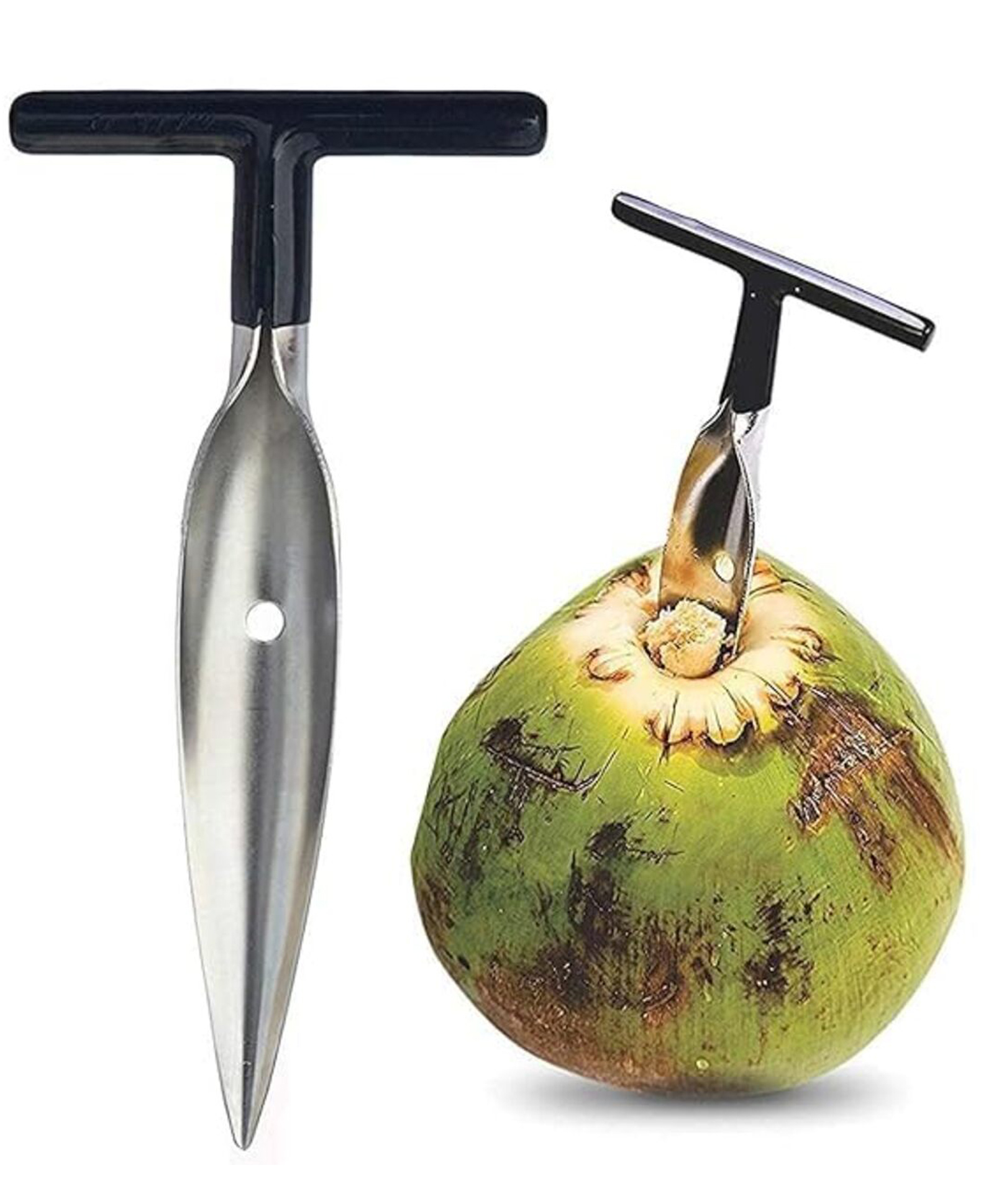 MOMISY Stainless Steel Coconut Opener Tool/Knife, Coconut Water Opener Driller Machine Driller Machine Nariyal Pani Opener Kitchen Acccessoires Tools-image-5