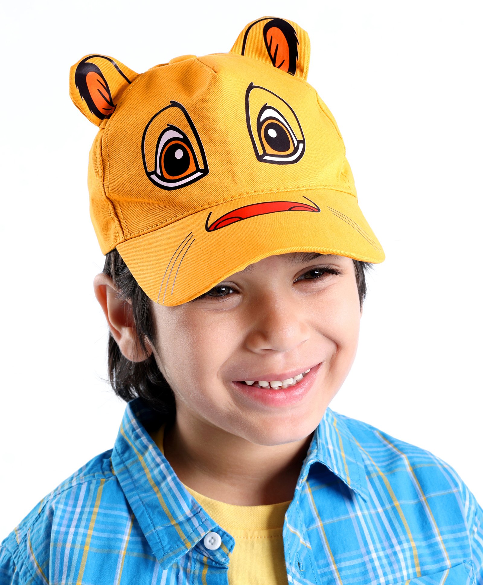 Babyhug Disney Cotton Summer Cap With Lion King Graphics - Yellow-picture-10