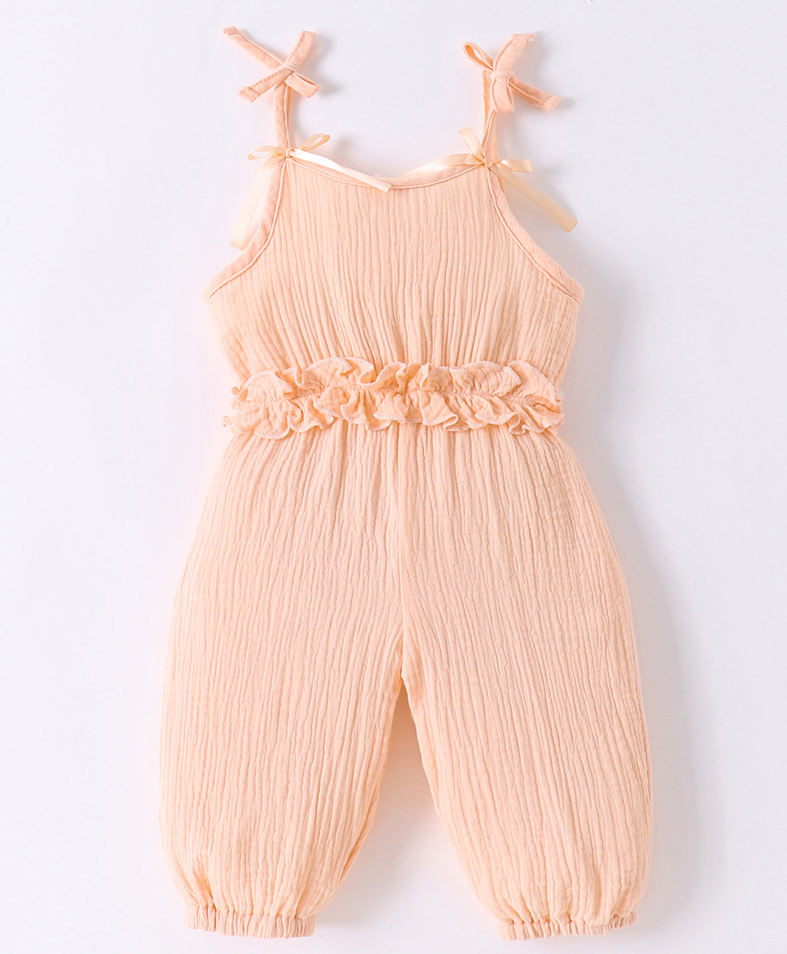 Kookie Kids Sleeveless Solid Color Jumpsuit - Pink-image-34